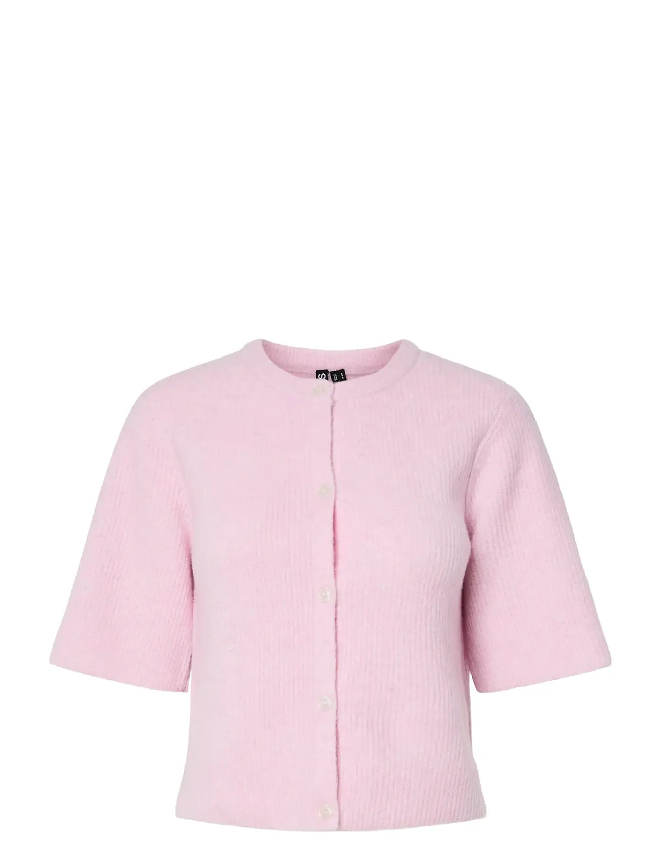 PIECES Pcsilly Ss O-Neck Knit Cardigan Noos Bc Pink - S - Damen