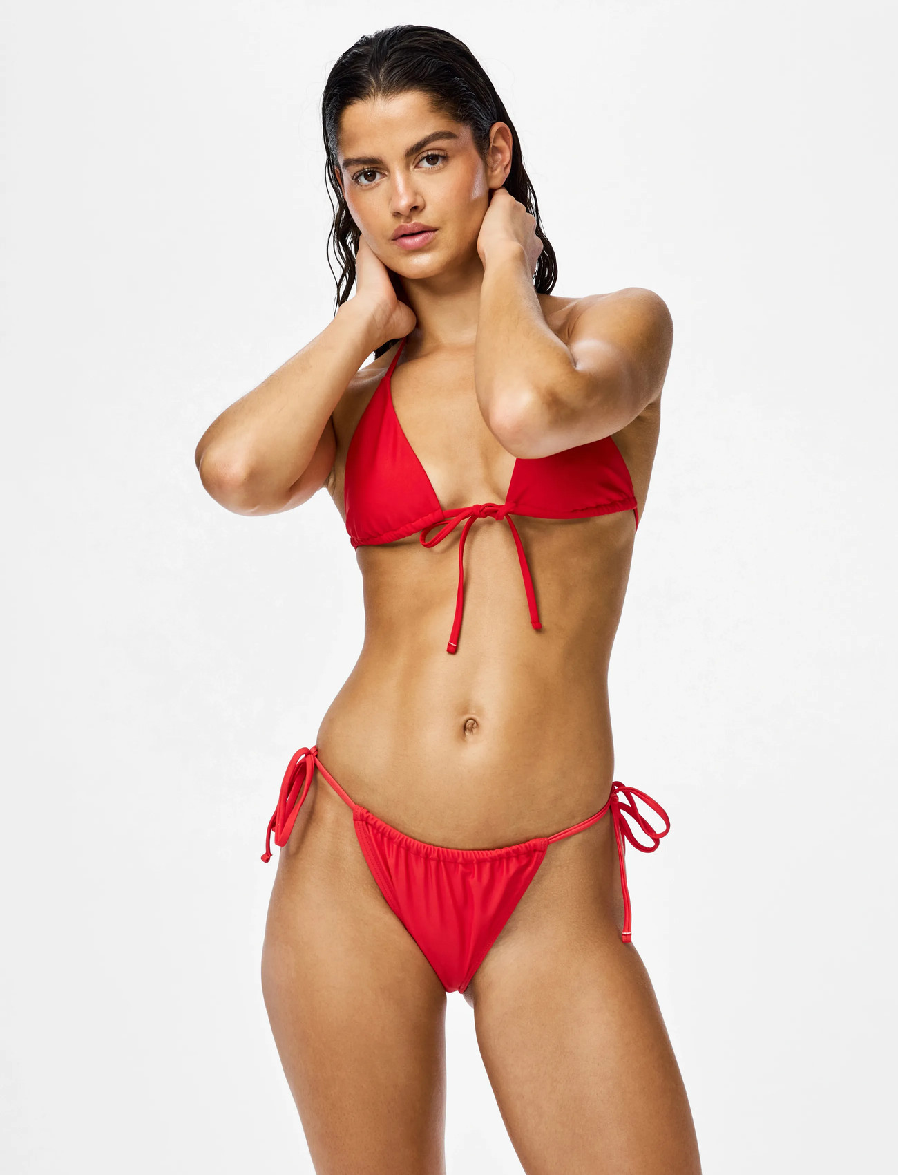 Pieces Pcbaomi Bikini Tie Bottom Bc, S, Coral, Bikinitrusser > Bikinier Med Sidebånd, Dame