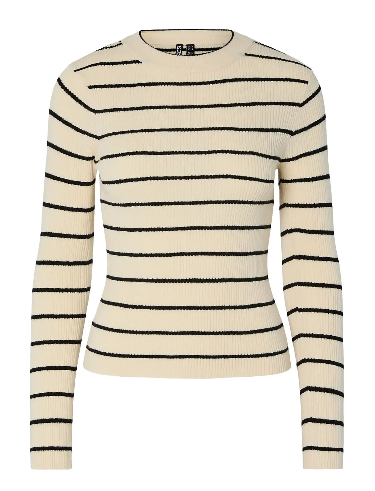 PIECES Pcmira New Ls O-Neck Knit Noos Bc Cream - M - Damen