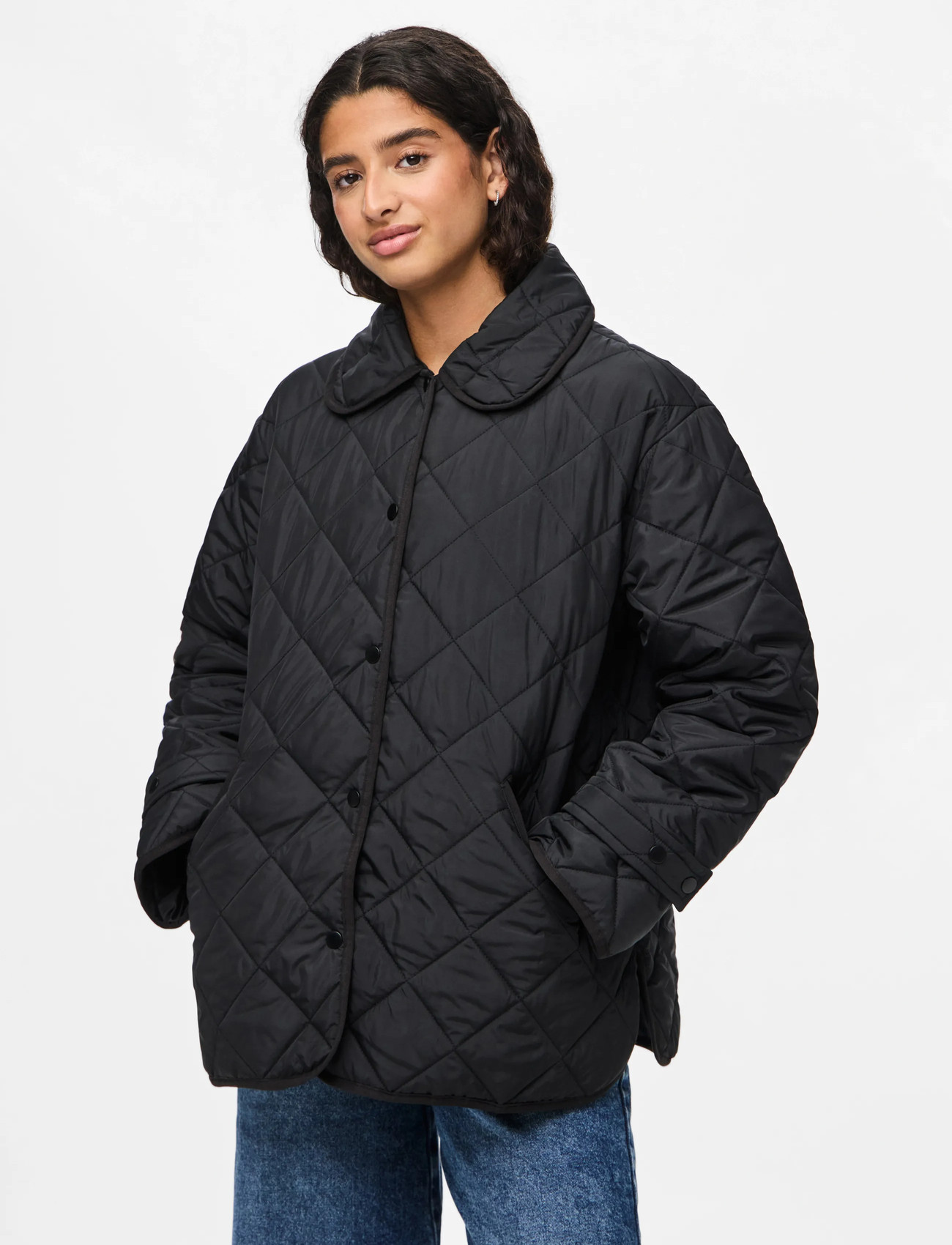 Pieces Pcemily Short Quilted Jacket Noos Bc, S, Black, Jakker > Vatteret Jakke, Dame