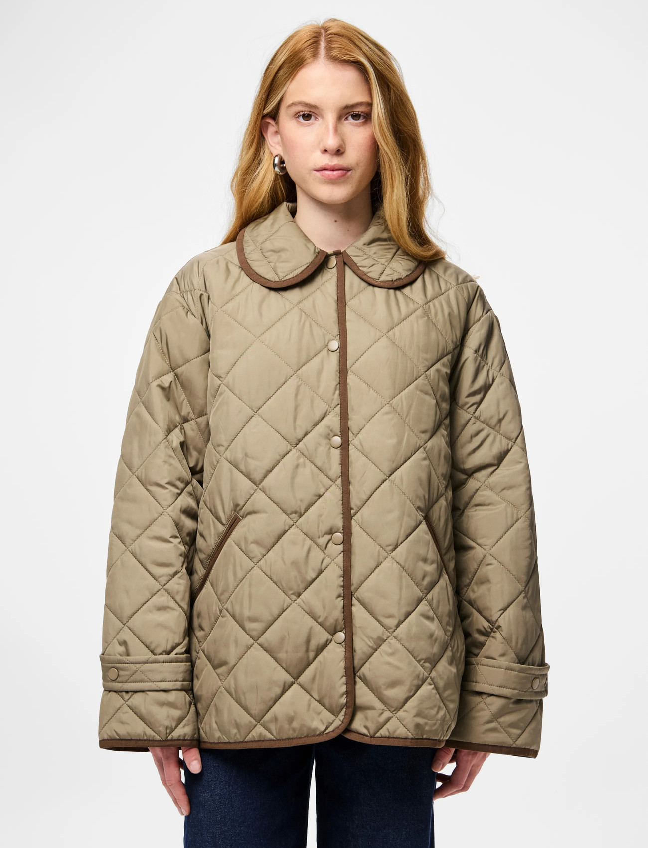 Pieces Pcemily Short Quilted Jacket Noos Bc, S, Beige, Jakker > Vatteret Jakke, Dame