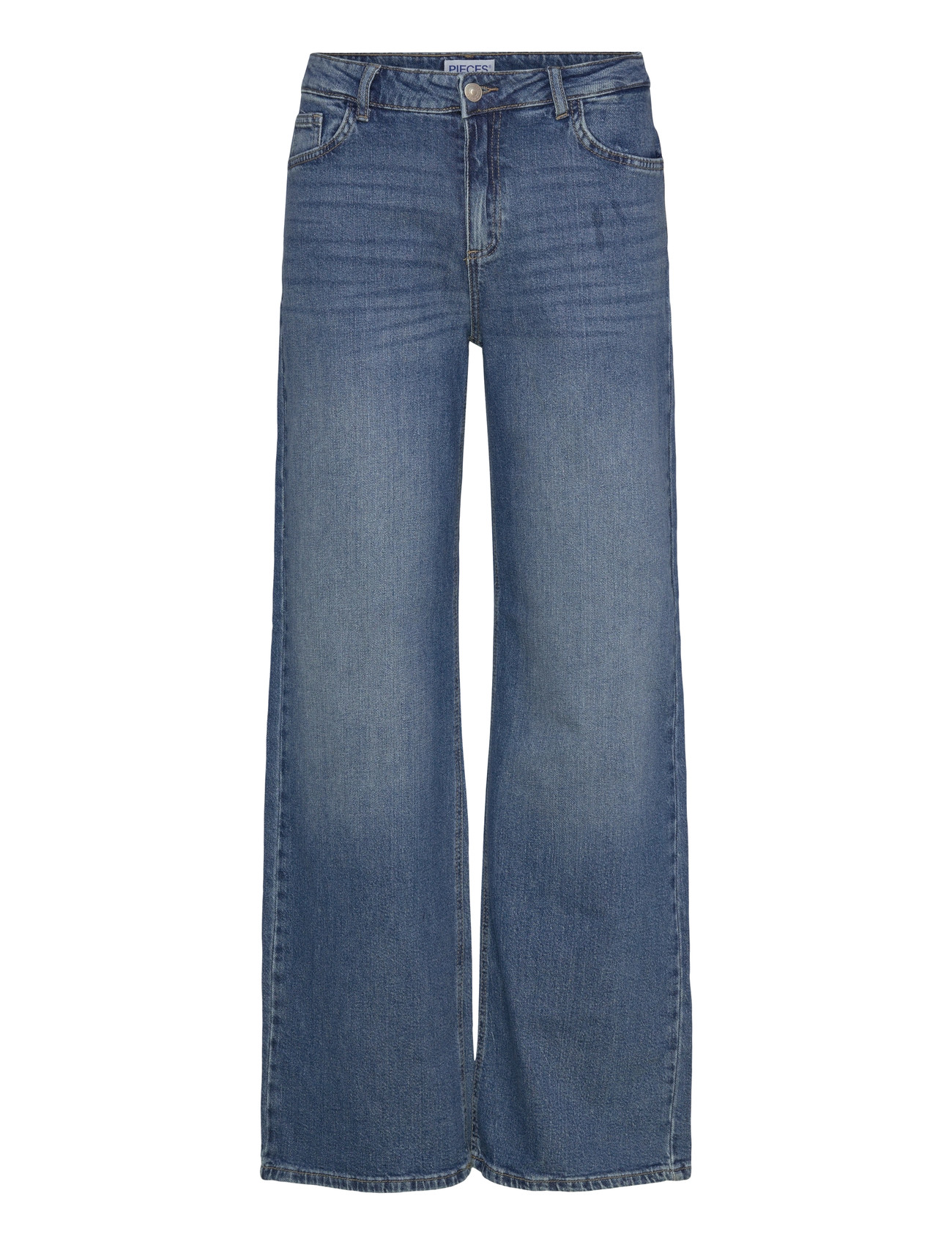 PIECES Pcsilke Mw Wide Jeans Mb Noos Blau - 29x30 - Damen