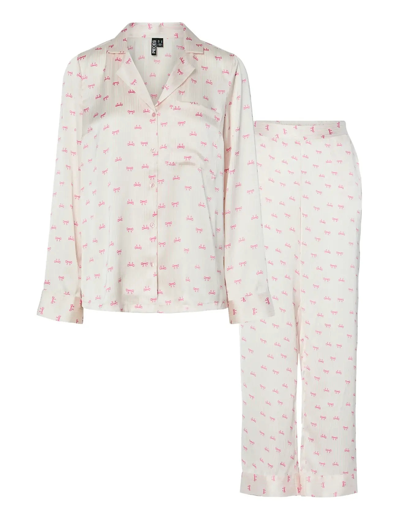 PIECES Pcjytte Xmas Satin Night Set Wvn Pink - L - Damen