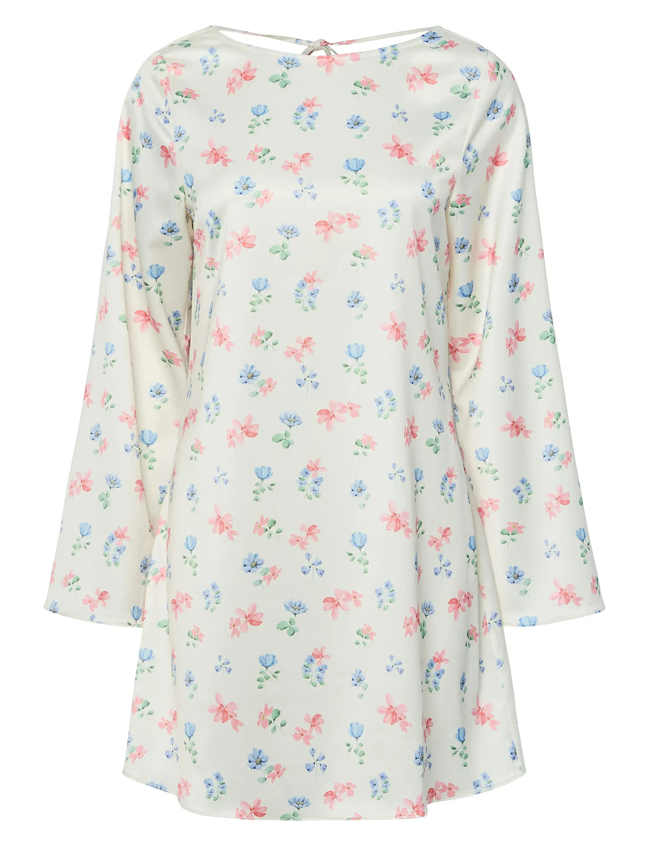 Pcmillie Ls Short Boatneck Dress Wvn D2D Kort Kjole Pink Pieces