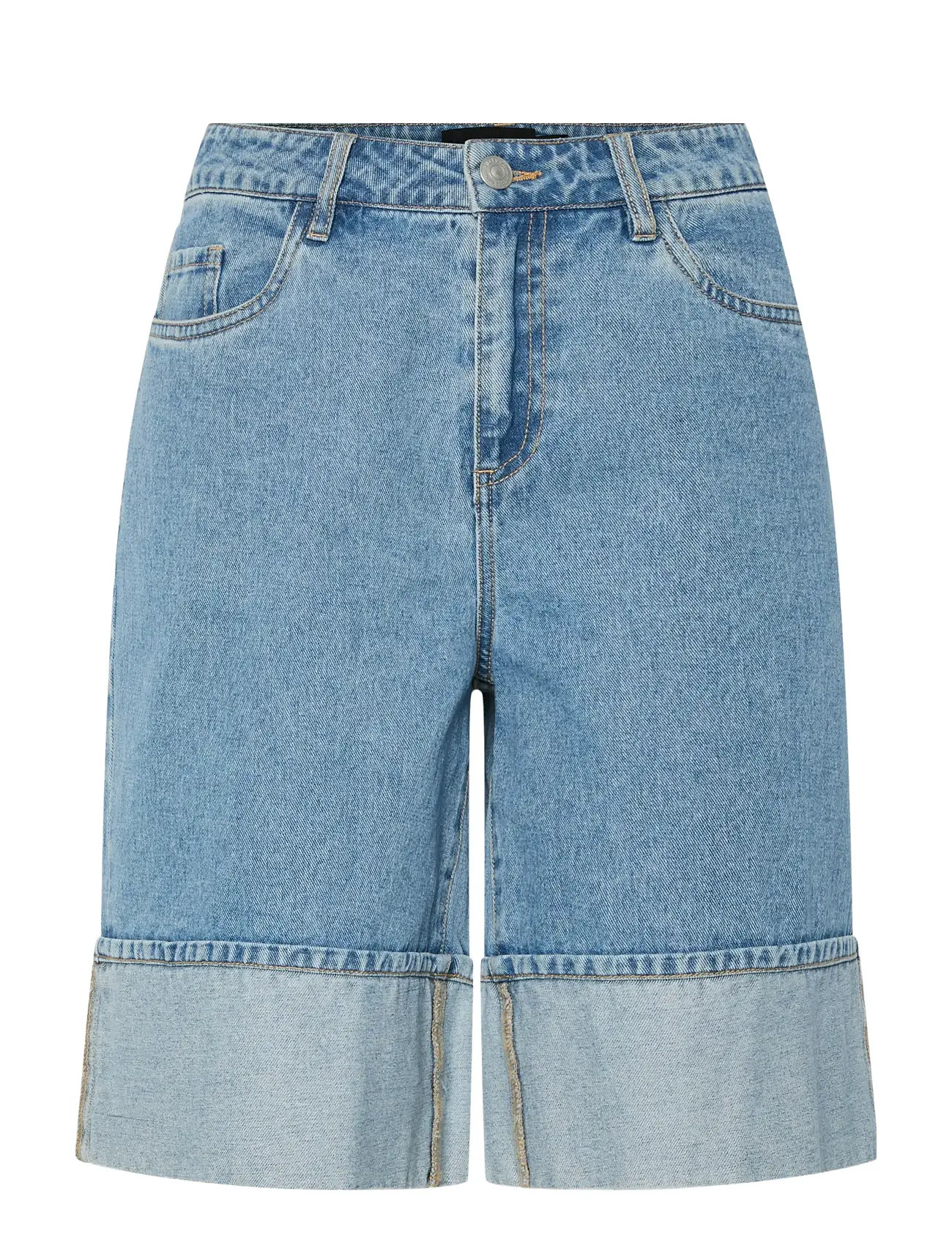 PIECES Pcmindy Mw Loose Denim Jorts D2D Blau - S - Damen