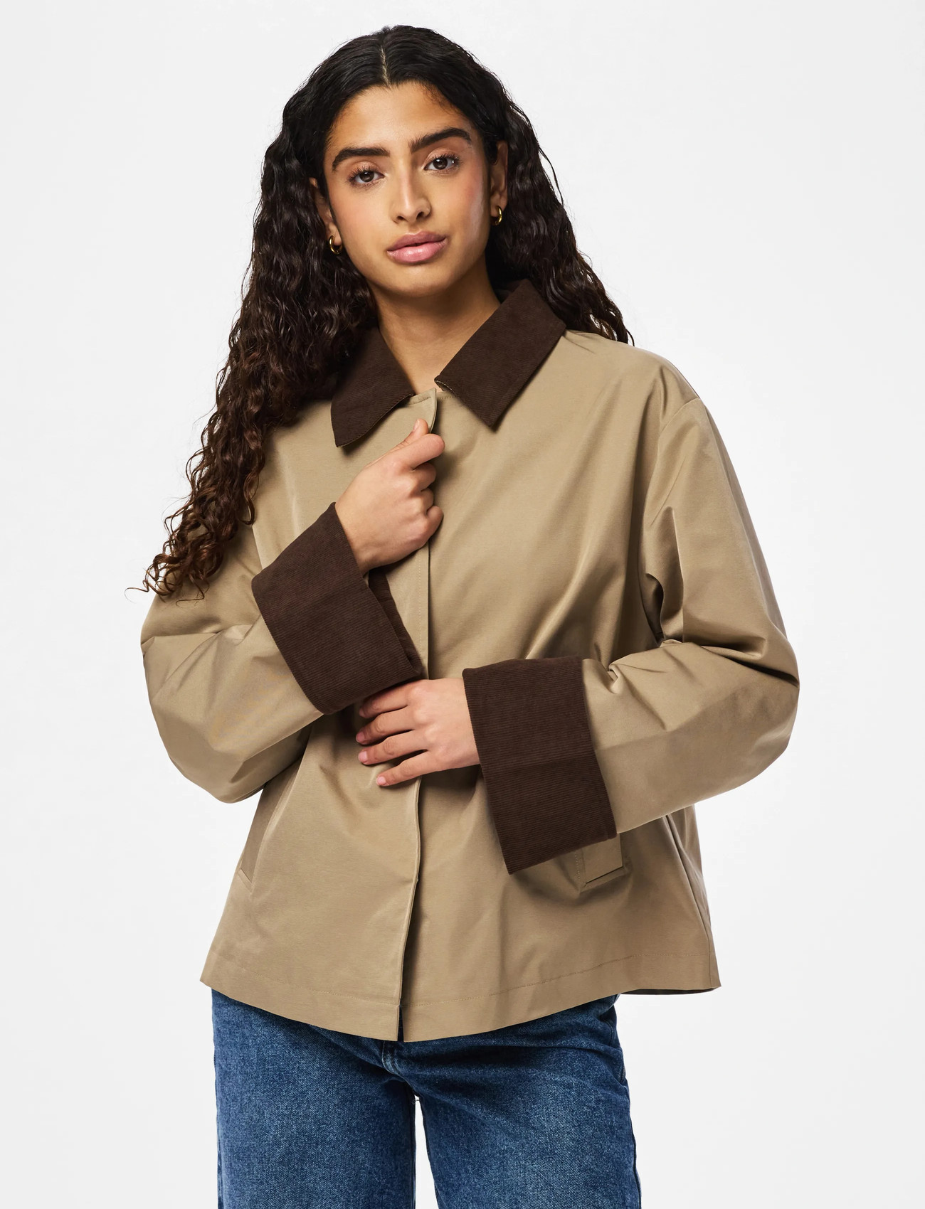 Pieces Pcjorma Short Light Jacket Noos Bc, S, Beige, Jakker > Let Sommerjakke, Dame