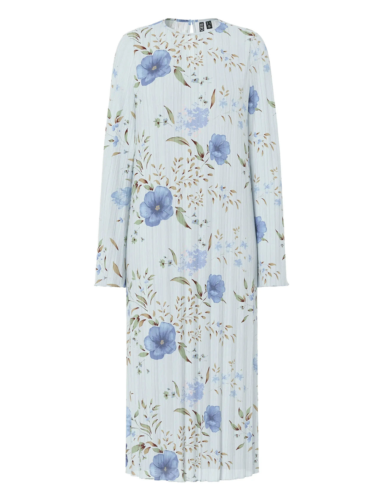 Pcamber Ls Midi Dress Wvn D2D Fsy Knelang Kjole Blue Pieces