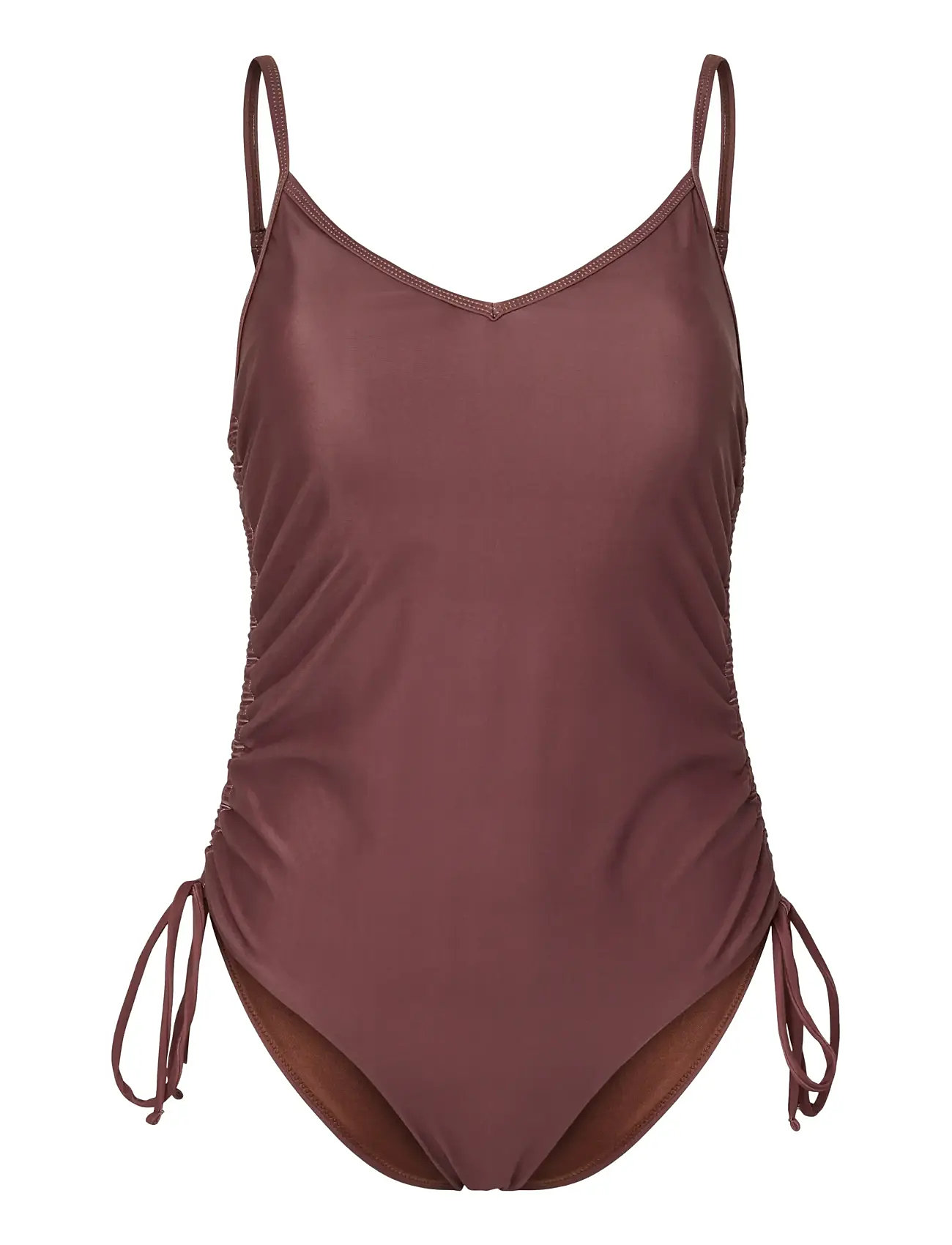 PIECES Pcbaomi Ruching Badeanzug Bc Burgundy - S - Damen