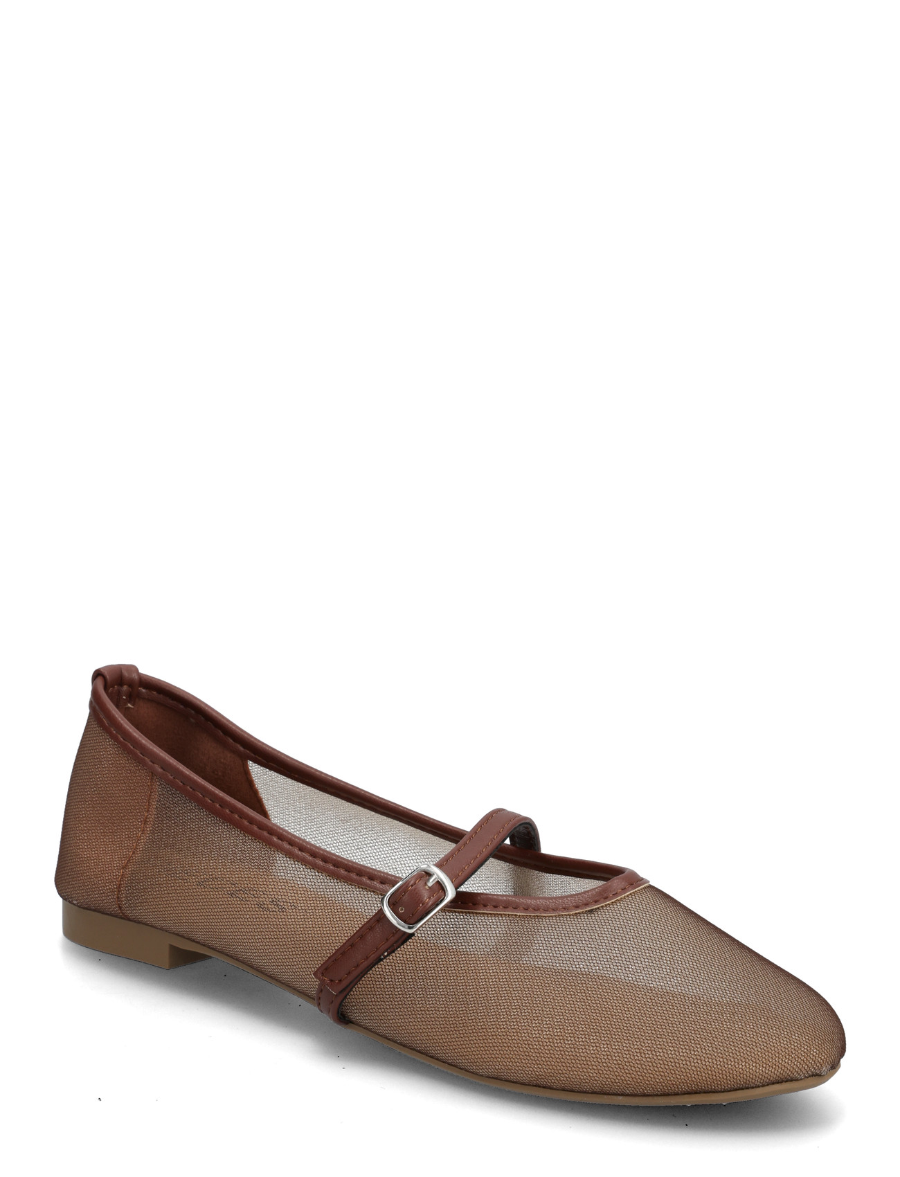 PIECES Pcsteph Mary Jane Mesh Ballerina Hg Braun - 39 - Damen