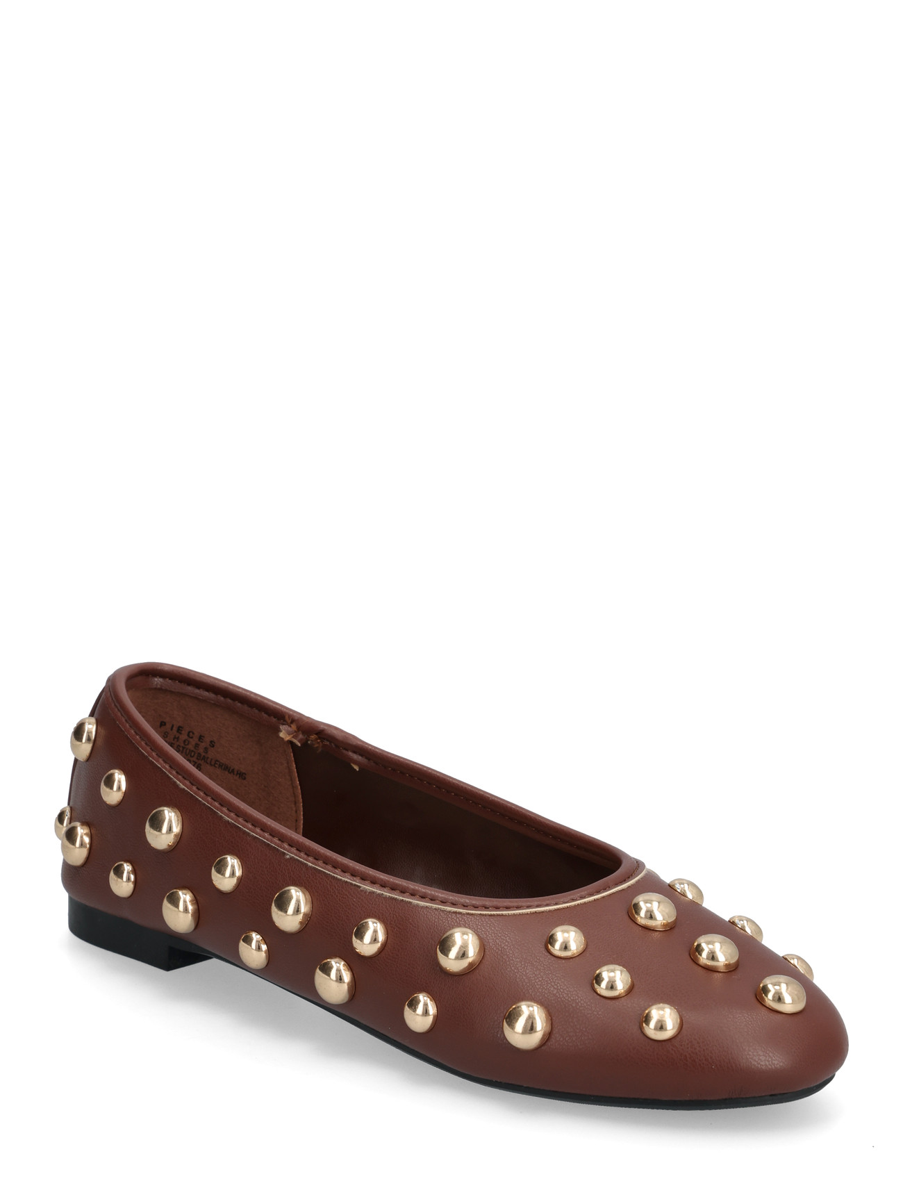 PIECES Pckaroline Stud Ballerina Hg Braun - 38 - Damen