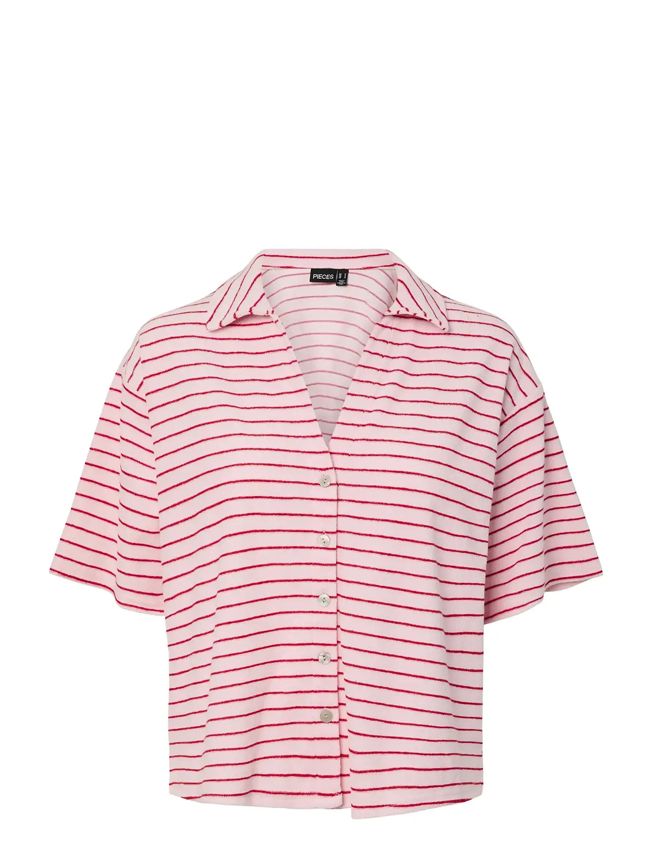 Pieces Pckay Frotte Ss Shirt, L, Pink, Badetøj > Strandtøj, Dame