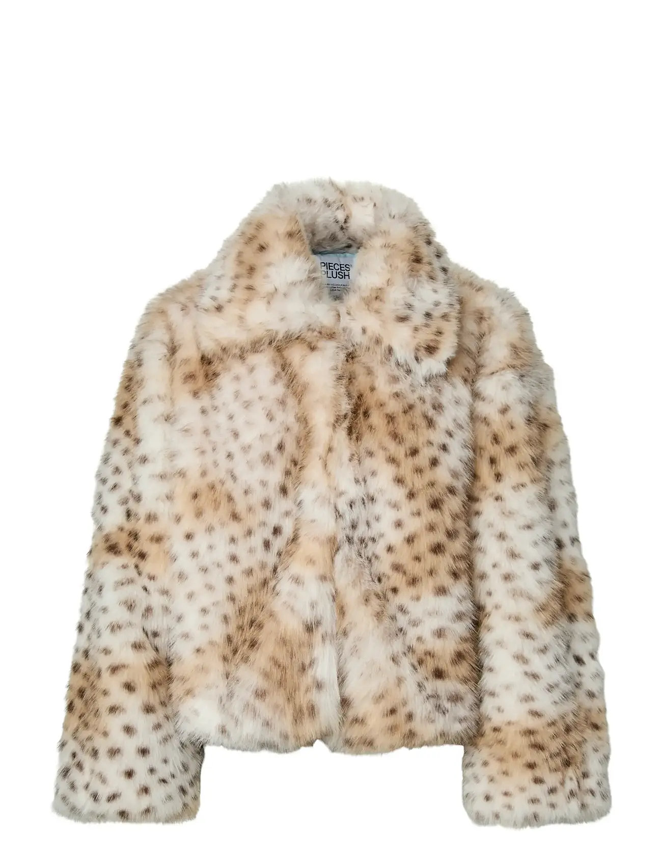 PIECES Pcplush Kurz Fluffy Jacke Beige - M - Damen