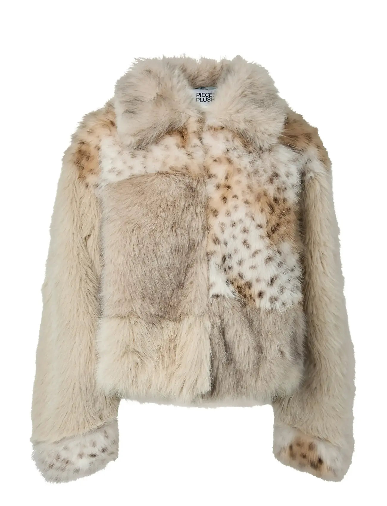 PIECES Pcplush Kurz Fluffy Jacke Patterned - XL - Damen