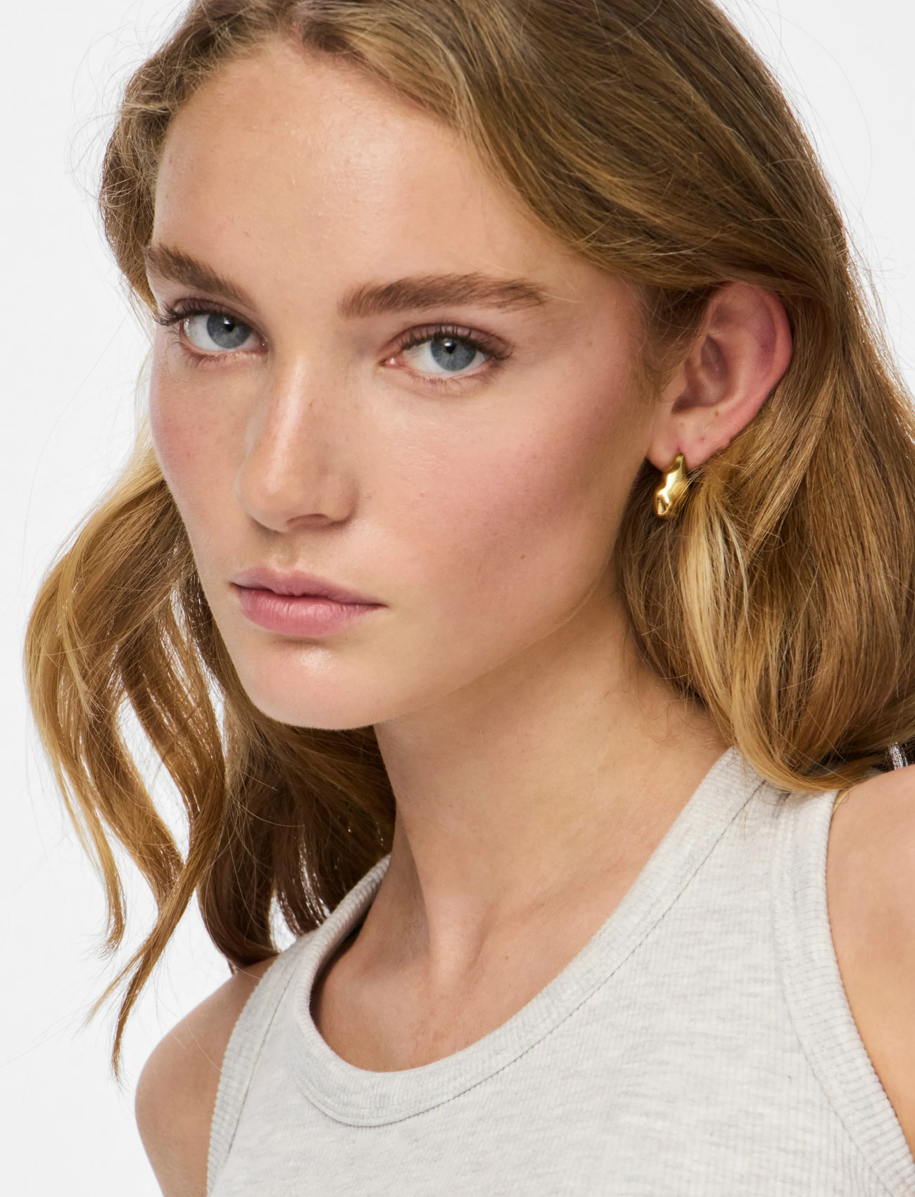 Pieces Pcditte Earrings Box Wp, One Size, Gold, Øreringe > Creoler, Dame