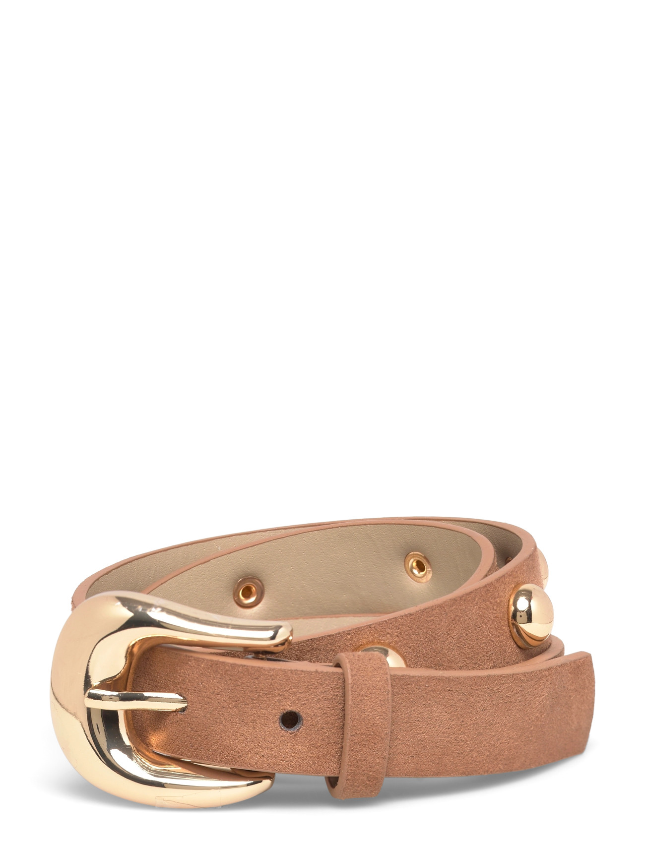 Pieces Pcgessica Stud Jeans Belt, 95, Brown, Belts > Casual Belt, Dame