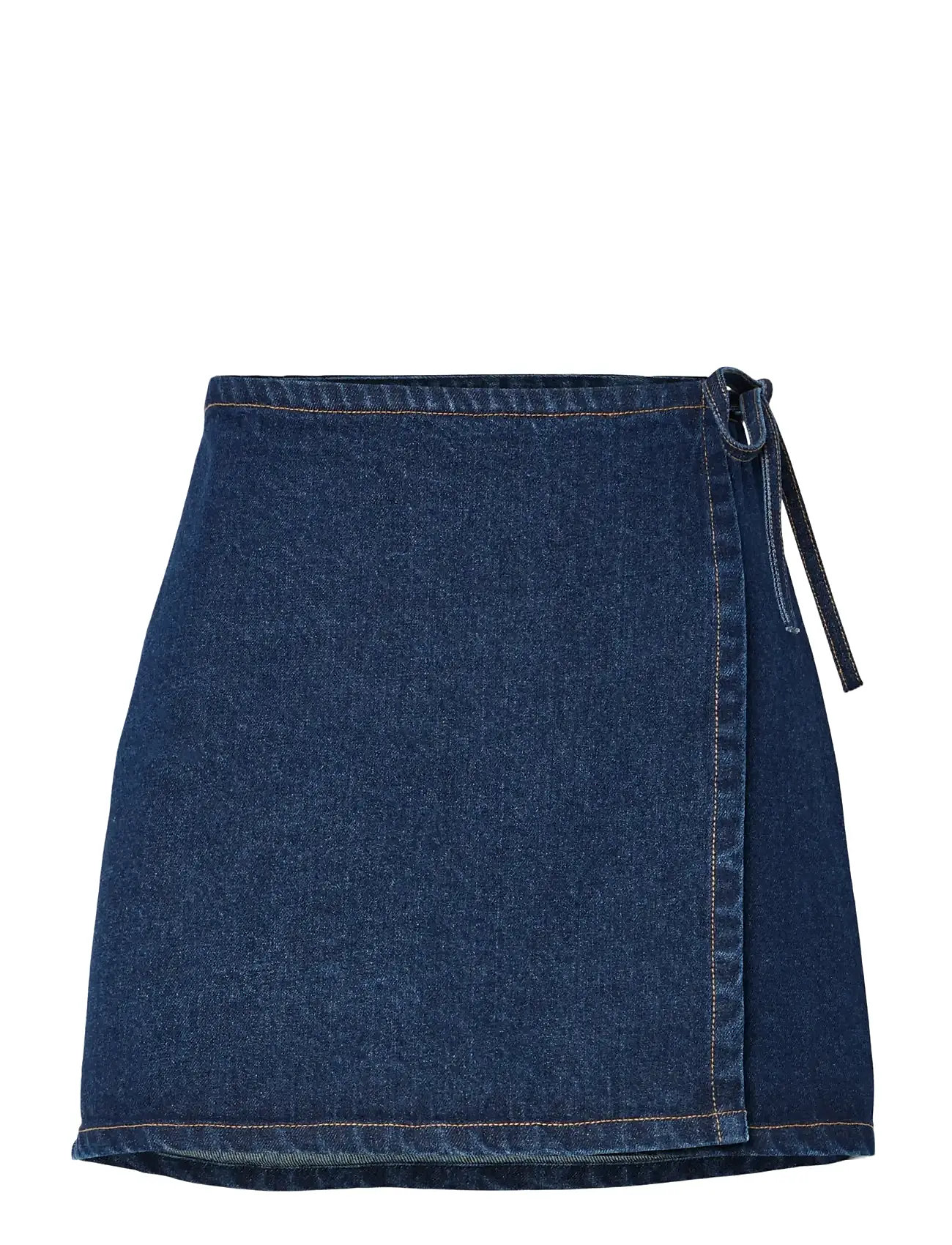 PIECES Pcflora Mw Wrap Denim Rock Noos Blau - XS - Damen