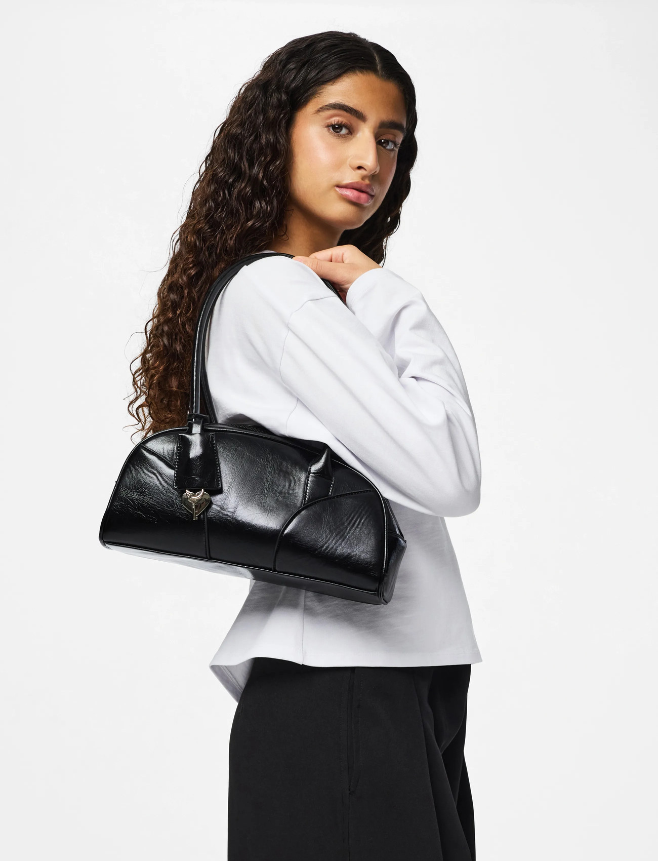 Pieces Pcbowling Bag, One Size, Black, Tasker > Tasker Med Tophåndtag, Dame