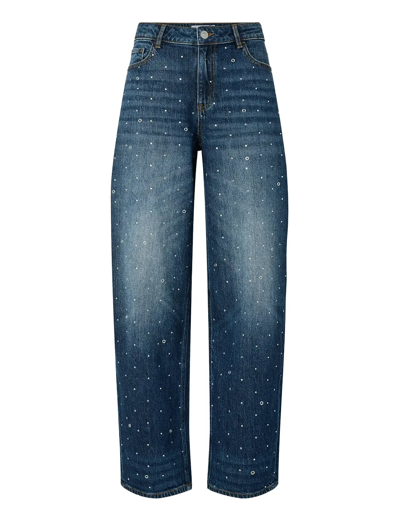 Pieces Pcmerle Mw Barrel Jeans D2D Fsy Pp, 25 x 32, Blue, Jeans > Barrel Jeans, Dame