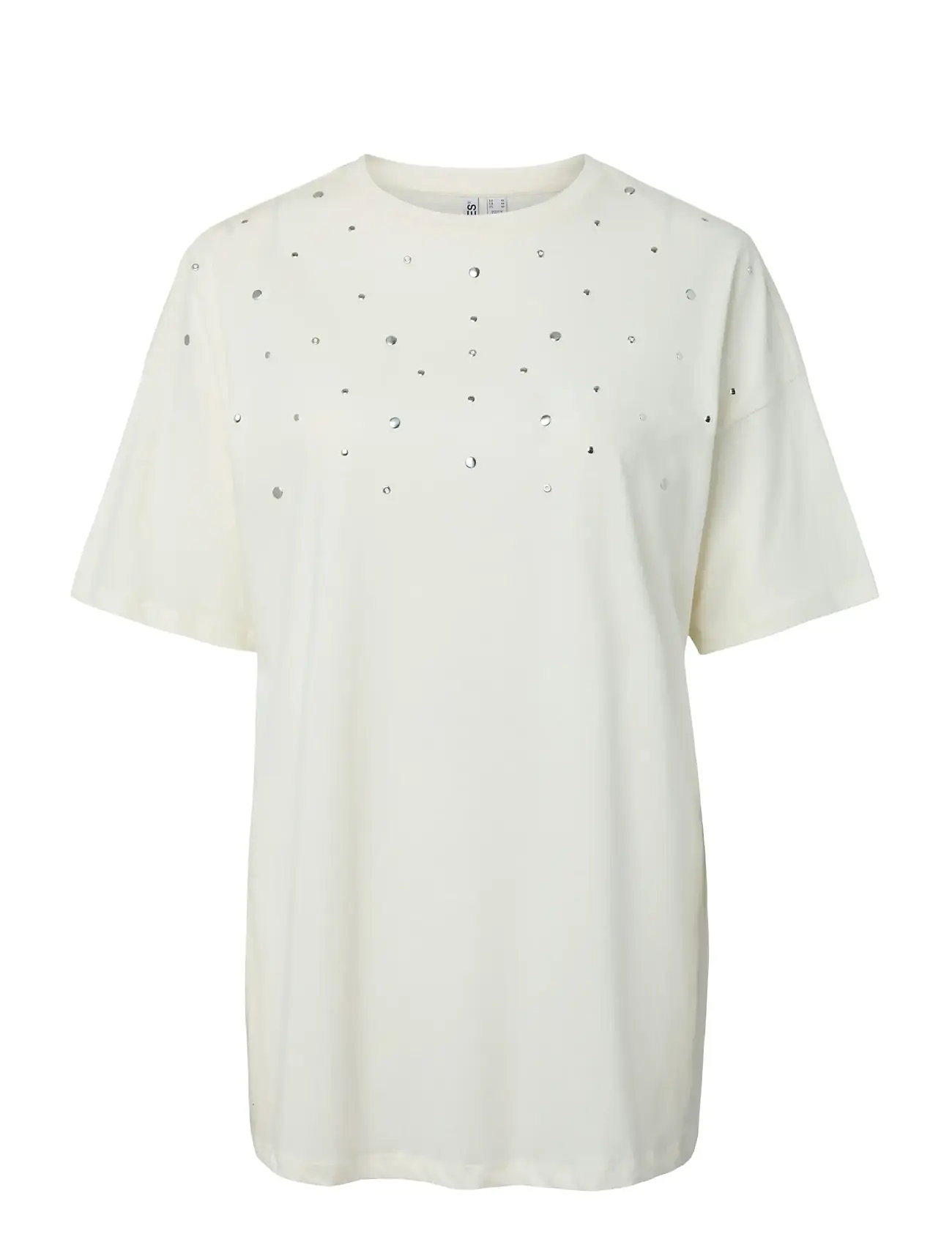 PIECES Pcskylar Ss Os Detail Tee Fsy Pp Bc Cream - S - Damen