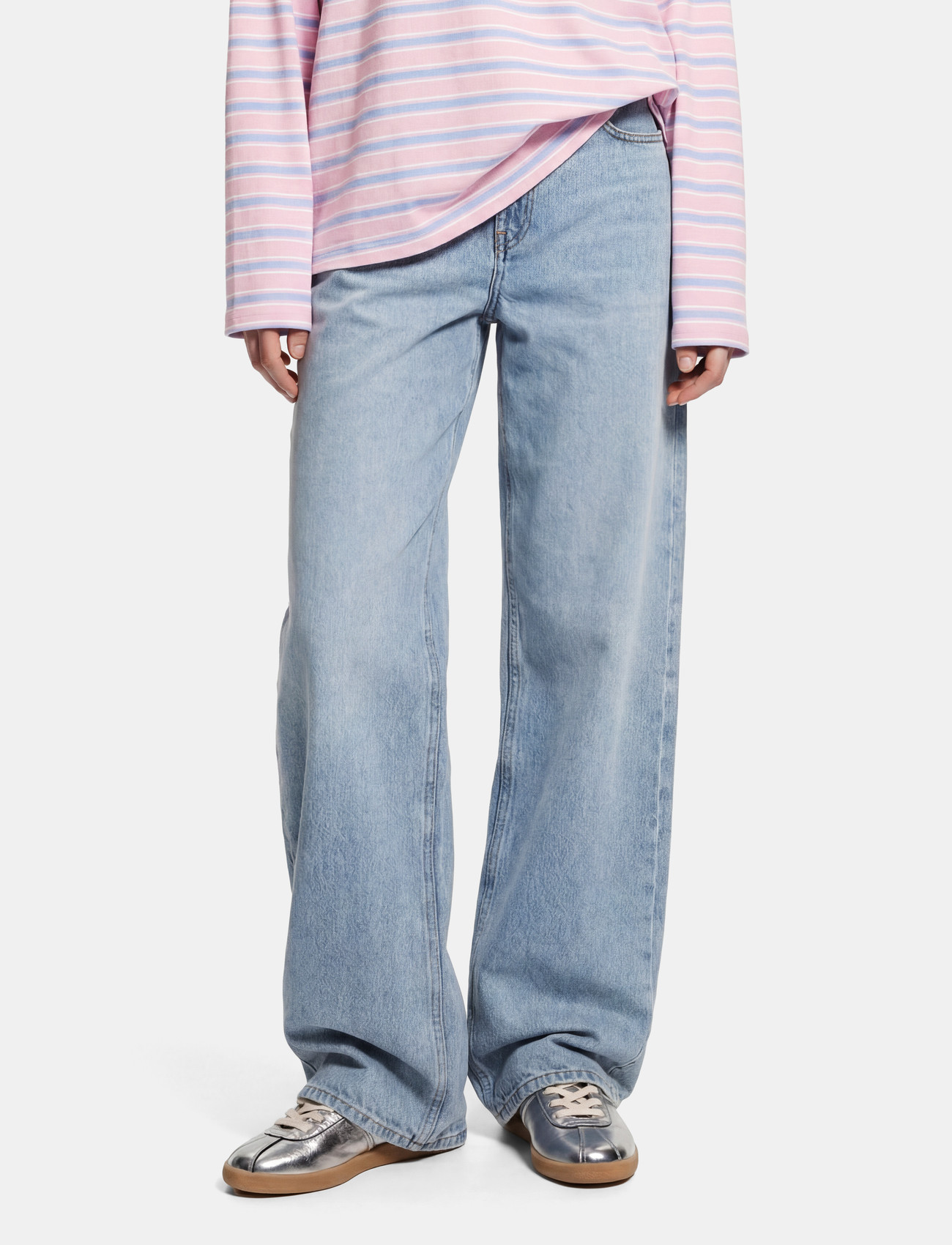 Pieces Pcgrace Mw Barrel Ank Jeans Noos Bc, 25 x 32, Blue, Jeans > Barrel Jeans, Dame