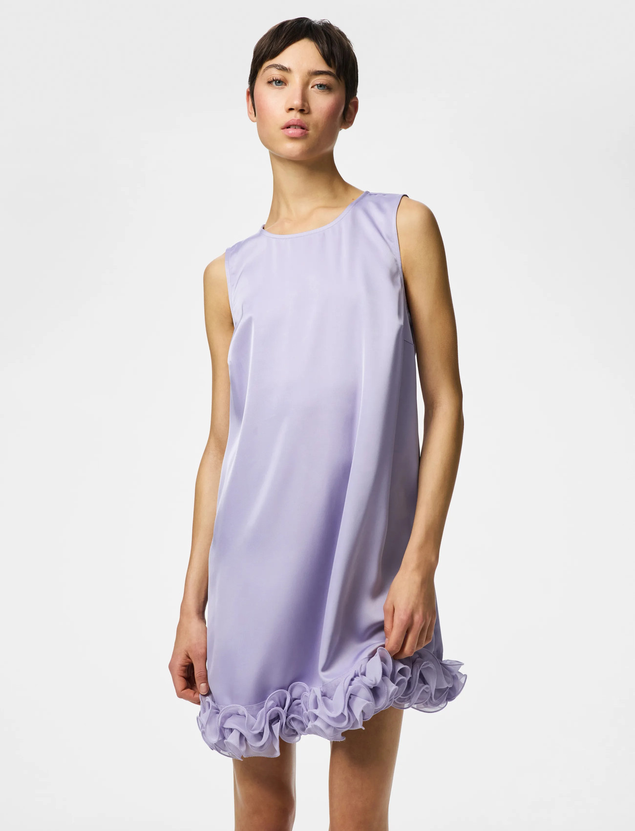 Pieces Pcbeja Sl Short Dress Wvn D2D Pp, XL, Purple, Kjoler > Kort Kjole, Dame
