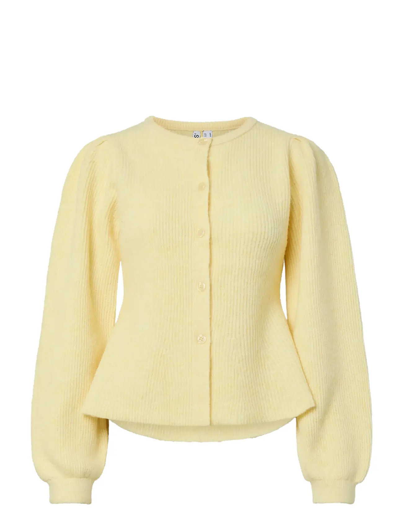 PIECES Pcsilly Ls Puff Knit Cardigan Noos Bc Gelb - S - Damen