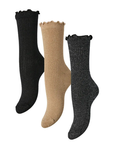 PIECES Pcsebby Glitter Long 1 Pack Socks Noos Ladies Socks