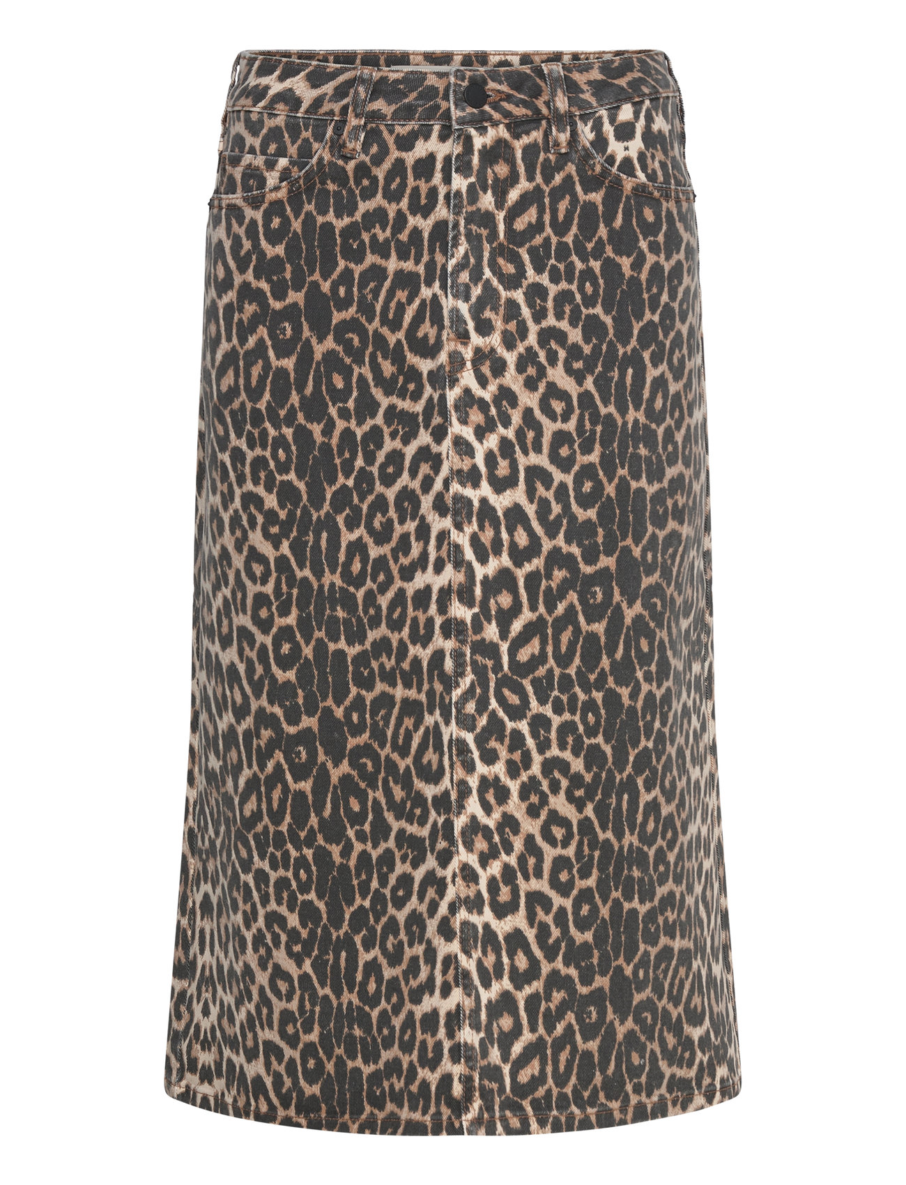 Pd-Anika Midi Skirt Leopard Brown Pieszak