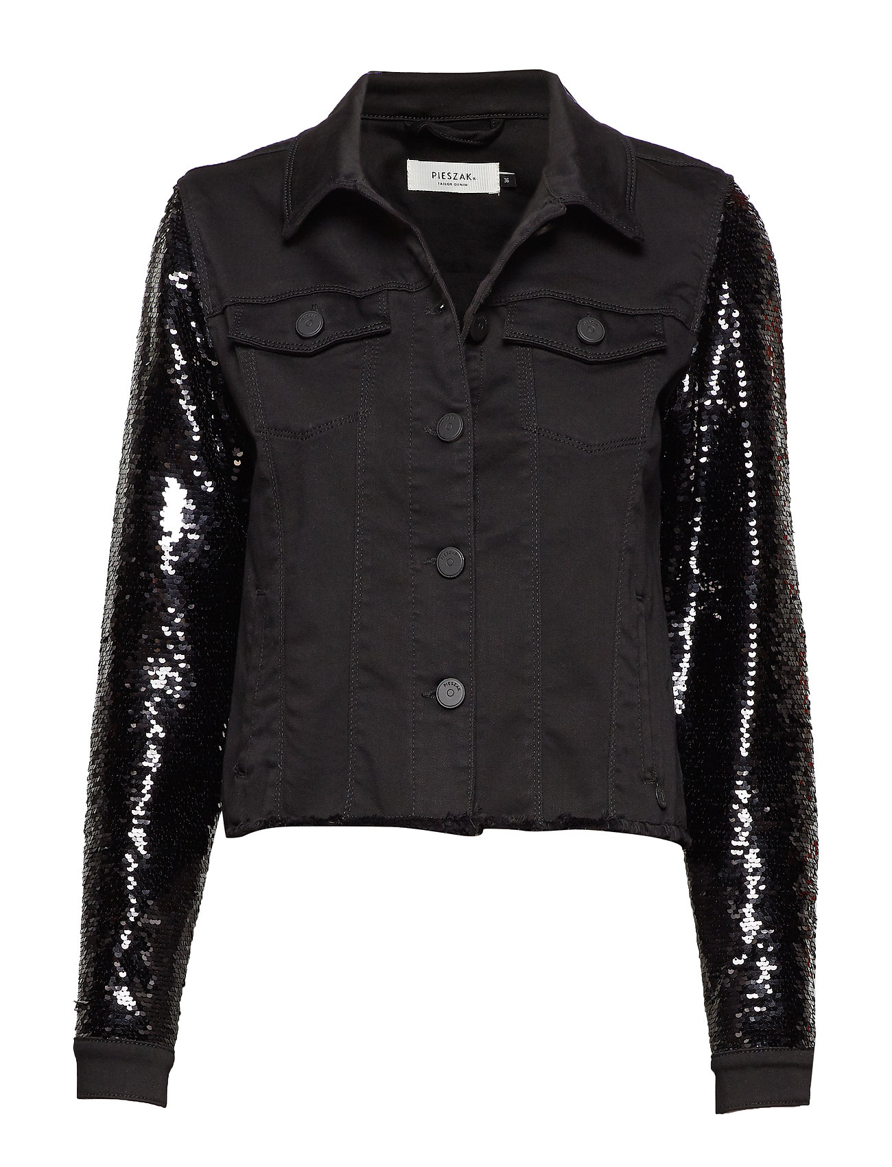 Abbey Sequin Jacket Jeansjack Denimjack Zwart Pieszak pieszak kopen in de aanbieding Abbey Sequin Jacket Jeansjack Denimjack Zwart Pieszak pieszak kopen in de aanbieding