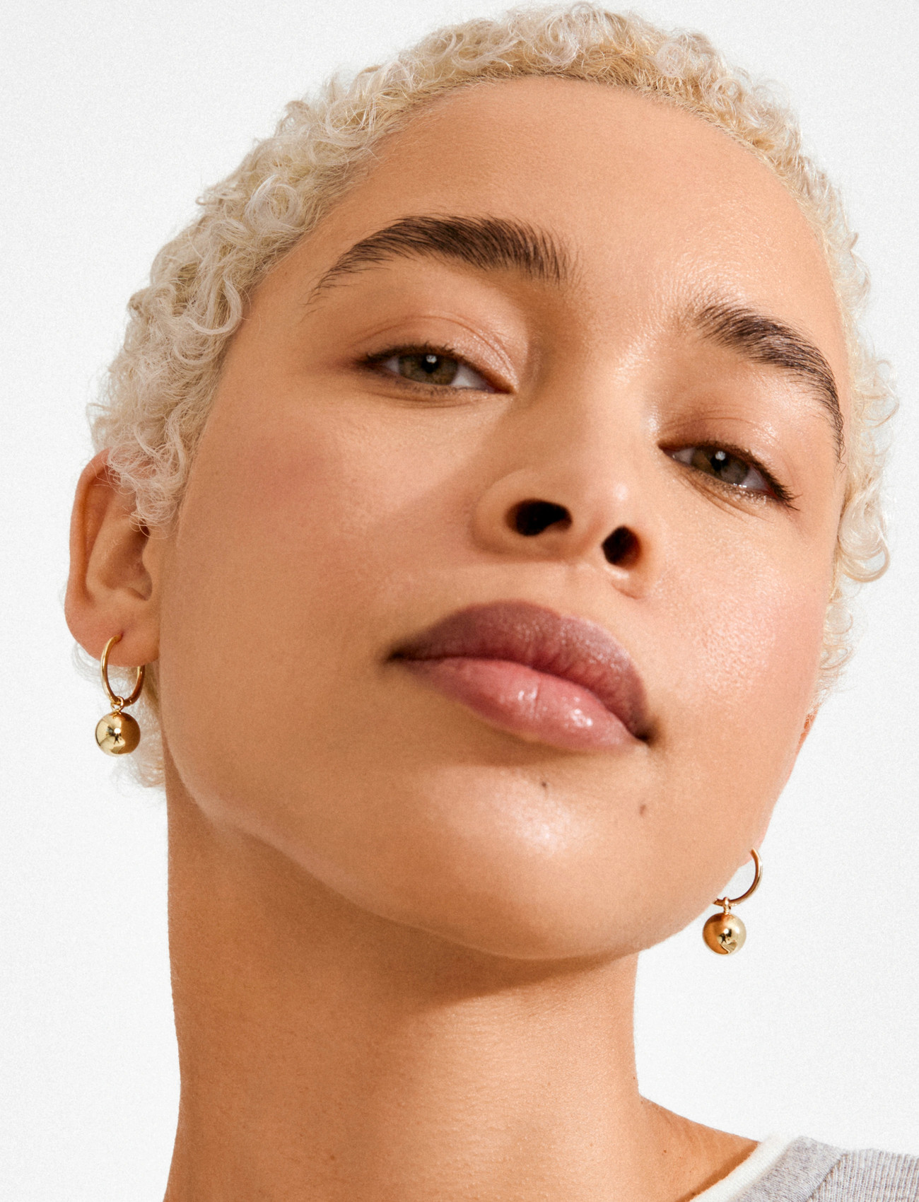 Pilgrim Air Hoop Earrings Gold-Plated, One Size, Gold, Øreringe > Creoler, Dame