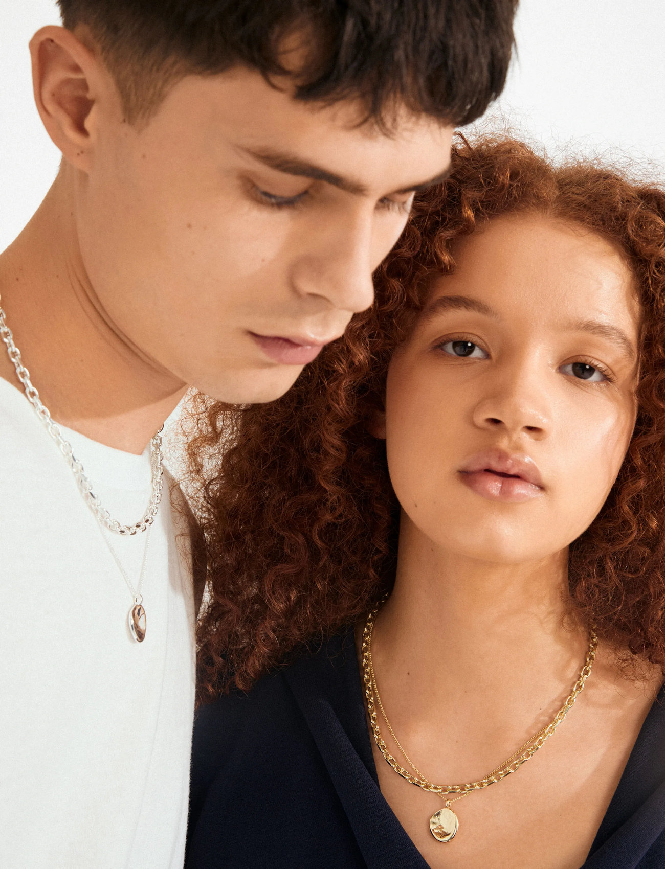 Pilgrim Sparkle Necklace 2-In-1 Set, Gold-Plated, One Size, Gold, Halskæder > Smukke Halskæder, Dame