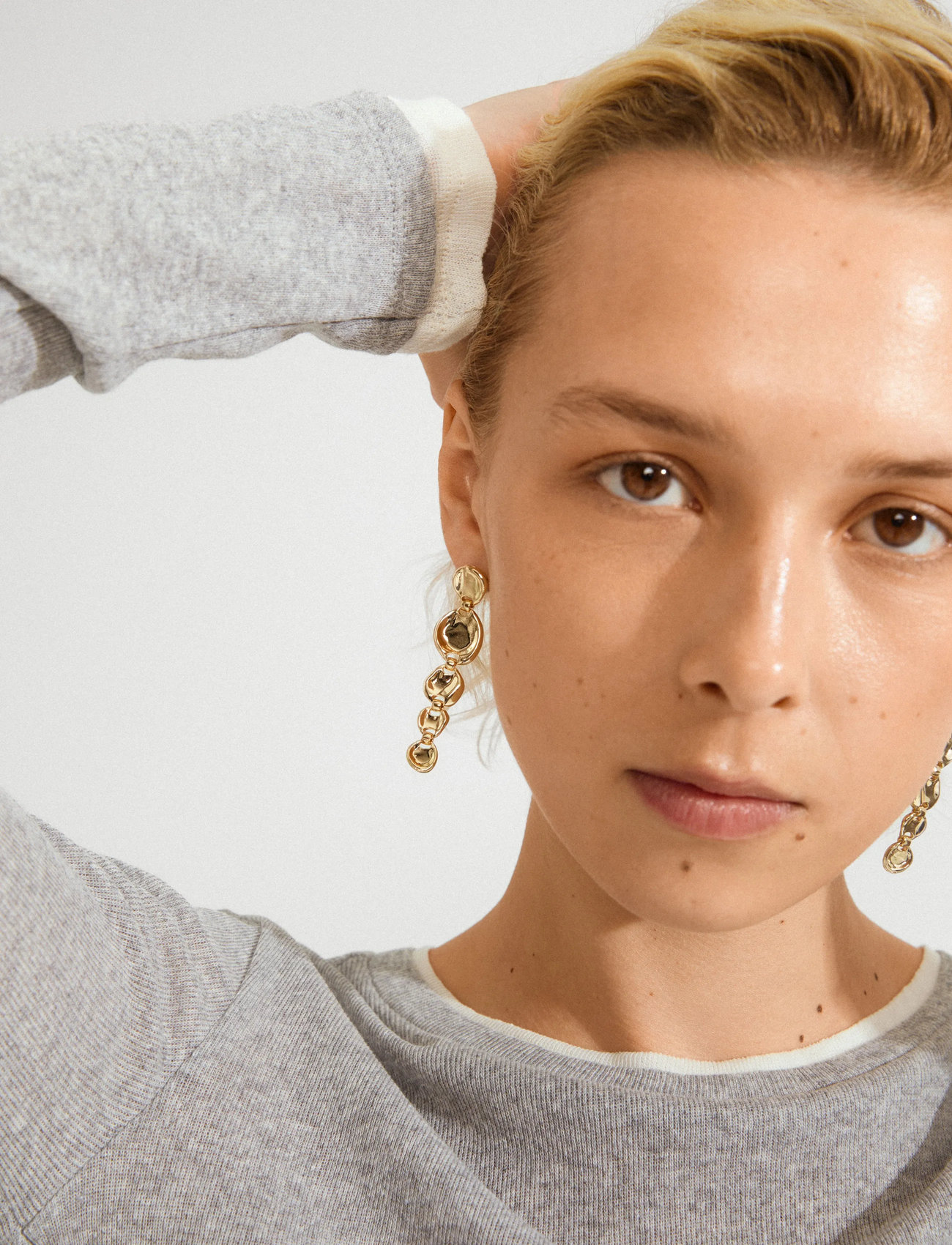 Pilgrim Sparkle Earrings Gold-Plated, One Size, Gold, Øreringe > Øreringe Med Vedhæng, Dame