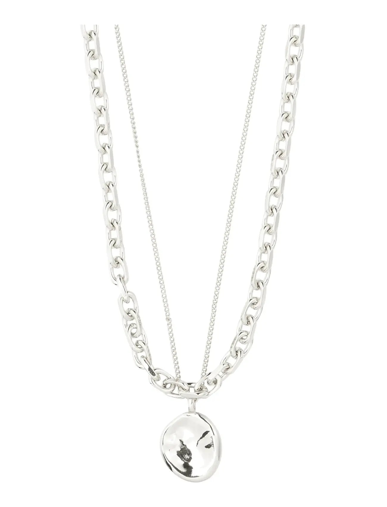 PILGRIM Sparkle Kette 2-In-1 Set, Silber-Plated Silber - One Size - Damen