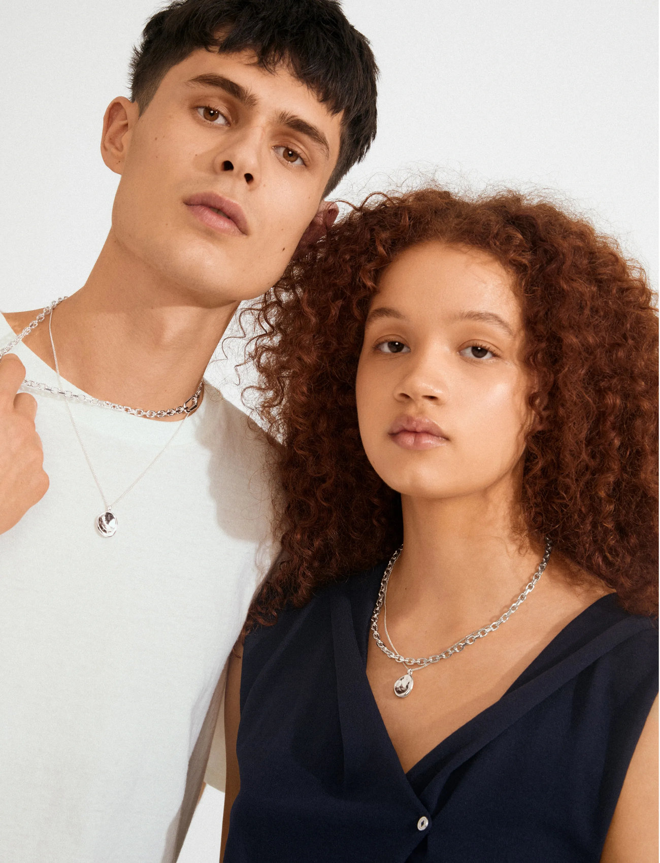 Pilgrim Sparkle Necklace 2-In-1 Set, Silver-Plated, One Size, Silver, Halskæder > Kædehalskæder, Dame