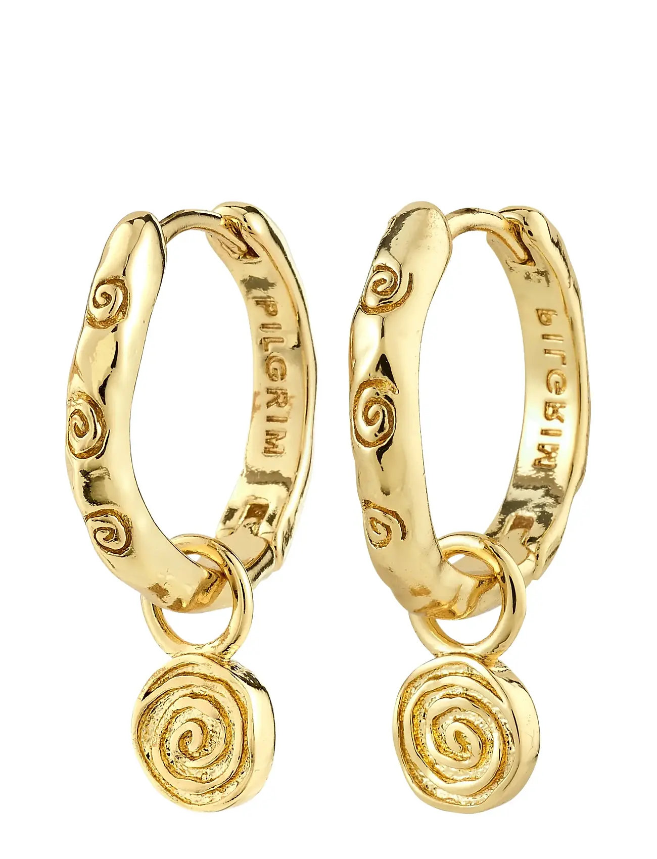 PILGRIM Fire Hoop Ohrringe Gold-Plated Gold - One Size - Damen