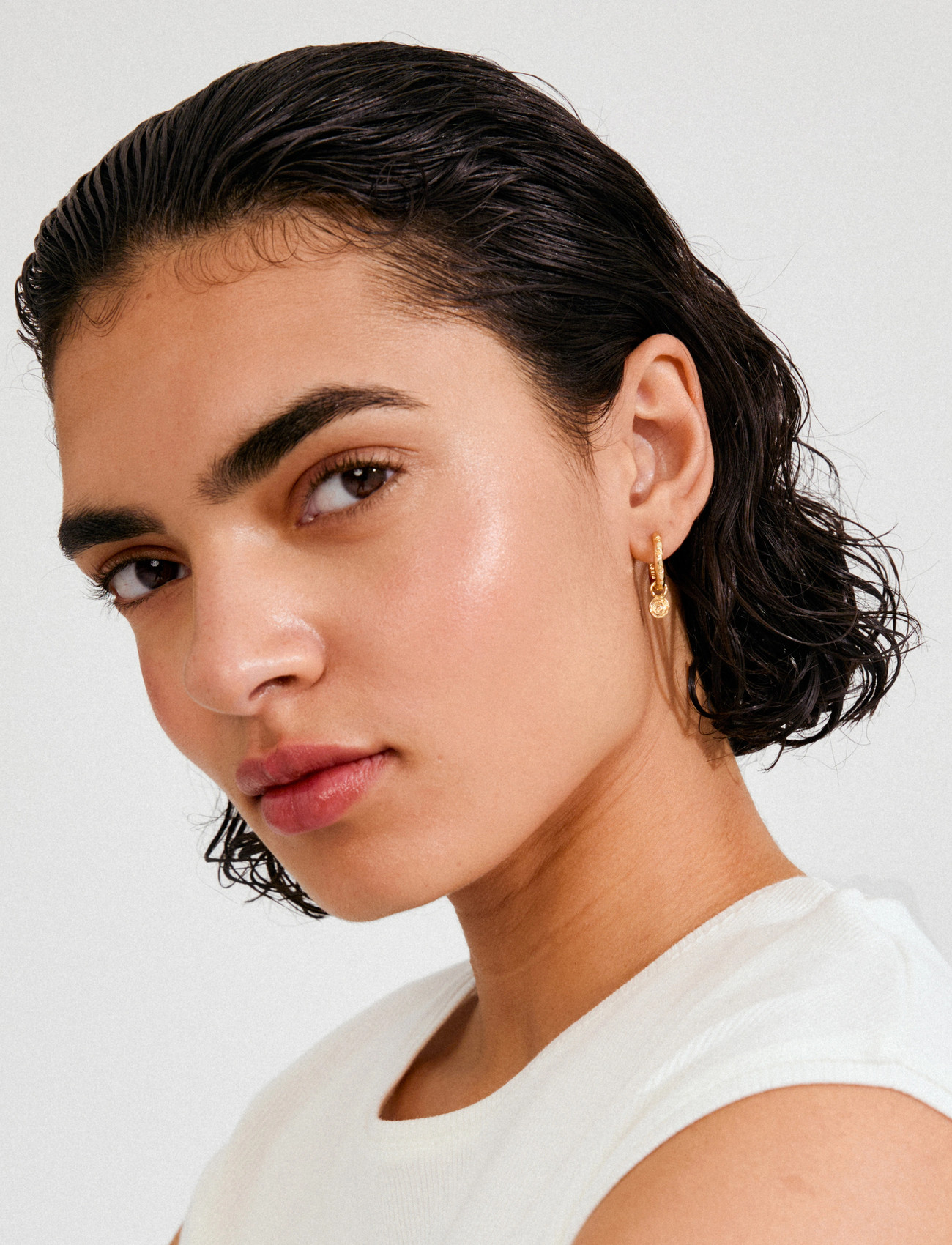 Pilgrim Fire Hoop Earrings Gold-Plated, One Size, Gold, Øreringe > Creoler, Dame