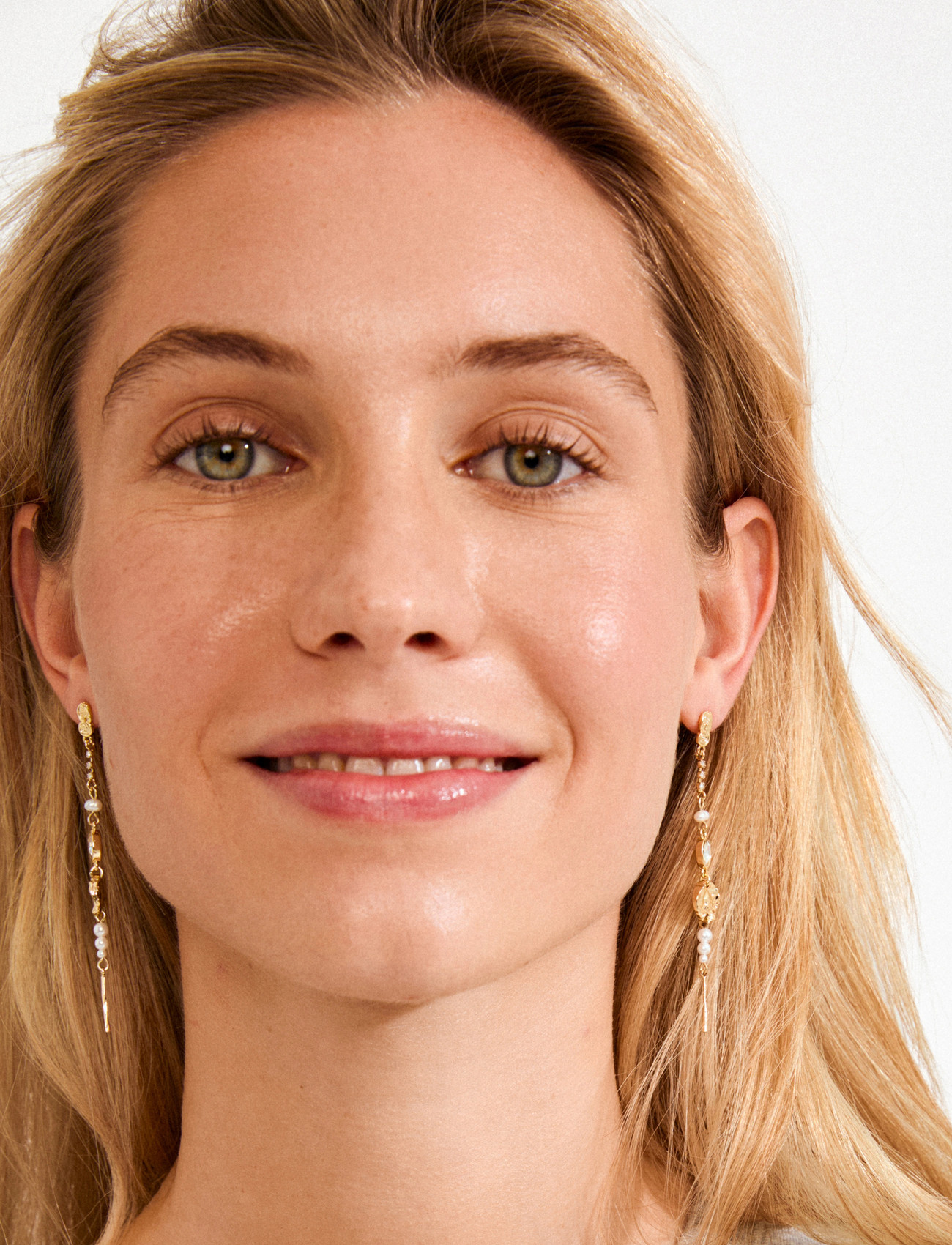 Pilgrim Fire Earrings Gold-Plated, One Size, Gold, Øreringe > Øreringe Med Vedhæng, Dame