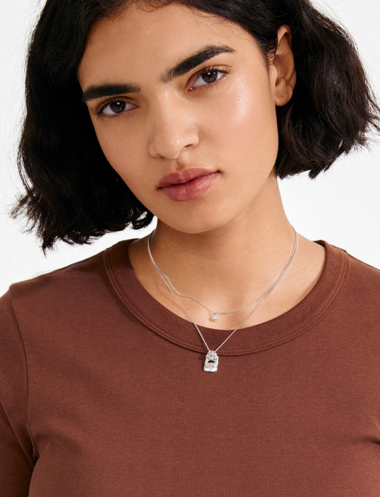 Pilgrim Fire Necklace 2-In-1 Set, Silver-Plated, One Size, Silver, Halskæder > Statement-Halskæder, Dame