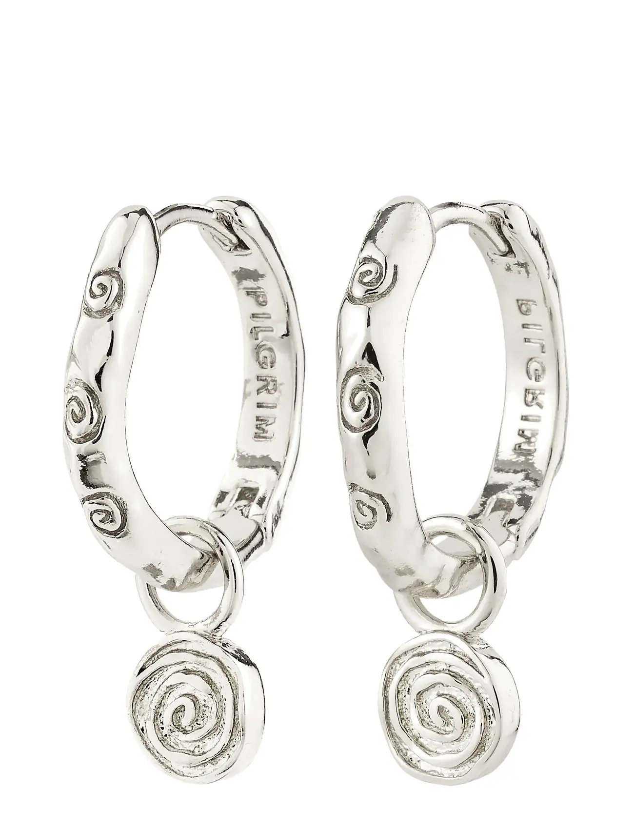 PILGRIM Fire Hoop Ohrringe Silber-Plated Silber - One Size - Damen