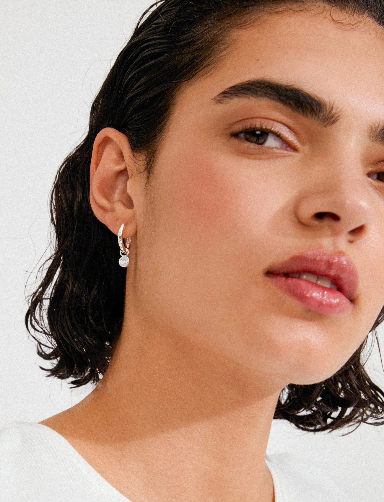 Pilgrim Fire Hoop Earrings Silver-Plated, One Size, Silver, Øreringe > Creoler, Dame