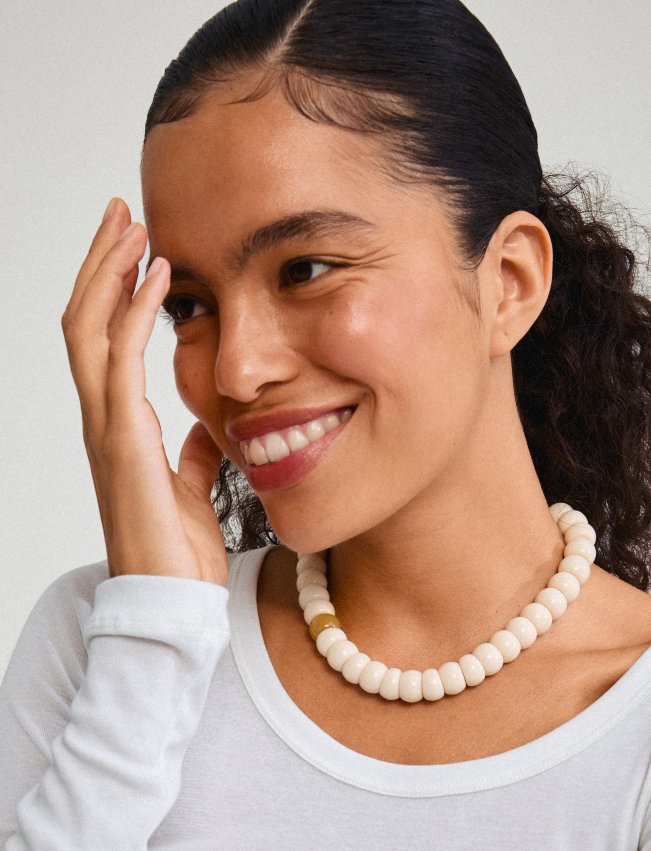 Pilgrim Eclipse Necklace, One Size, White, Smykker > Halskæder, Dame