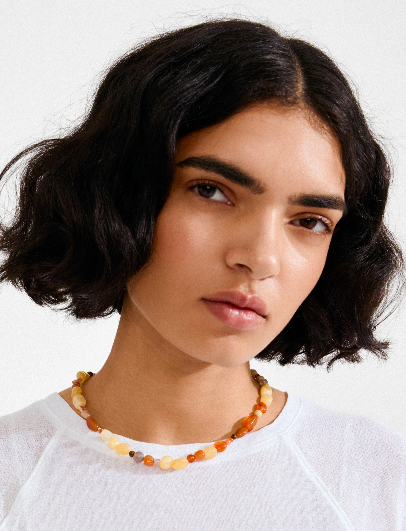 Pilgrim Iris Necklace Silver-Plated/Multi, One Size, Brown, Halskæder > Statement-Halskæder, Dame