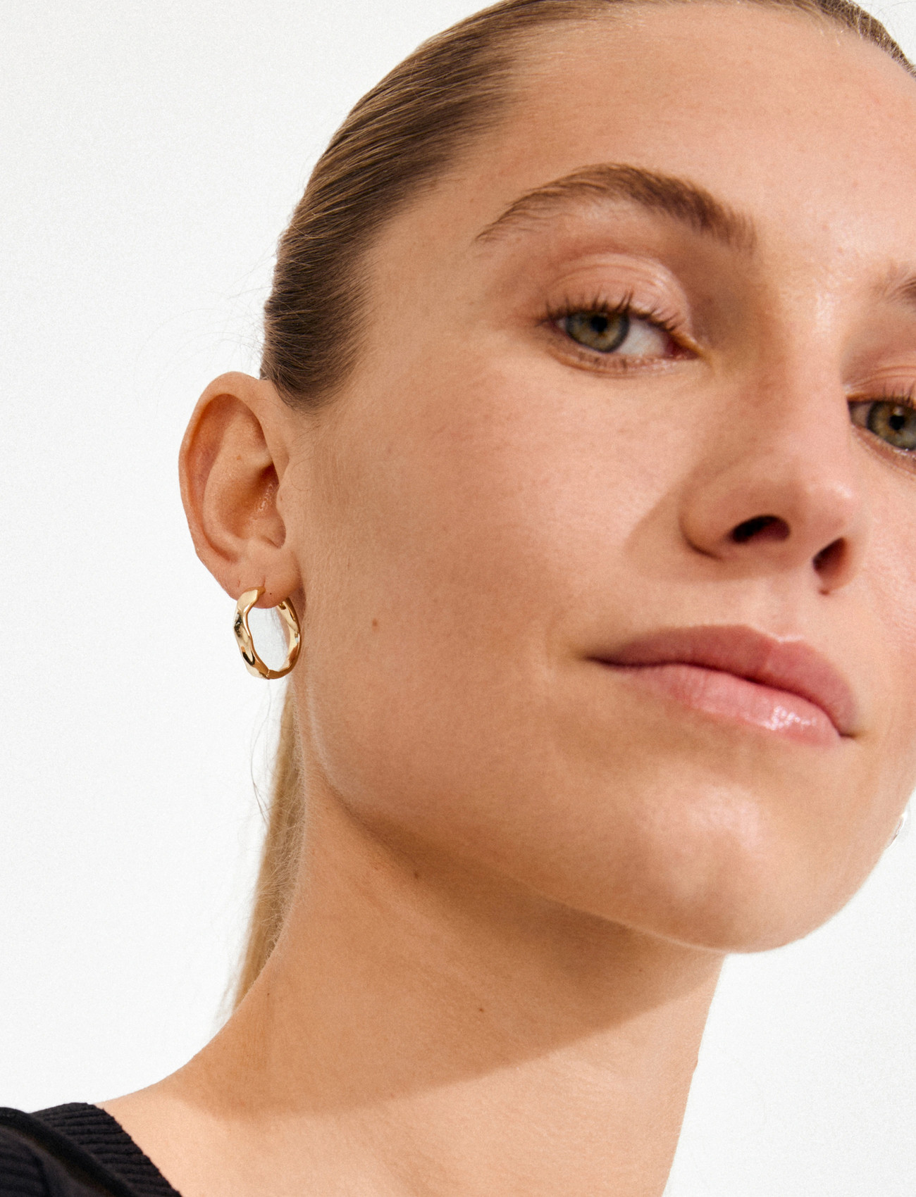 Pilgrim Ember Hoop Earrings Gold-Plated, One Size, Gold, Øreringe > Creoler, Dame