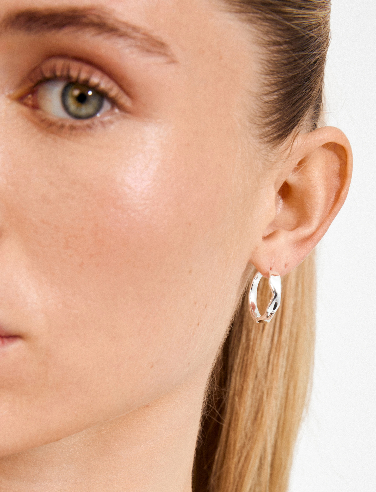 Pilgrim Ember Hoop Earrings Silver-Plated, One Size, Silver, Øreringe > Creoler, Dame