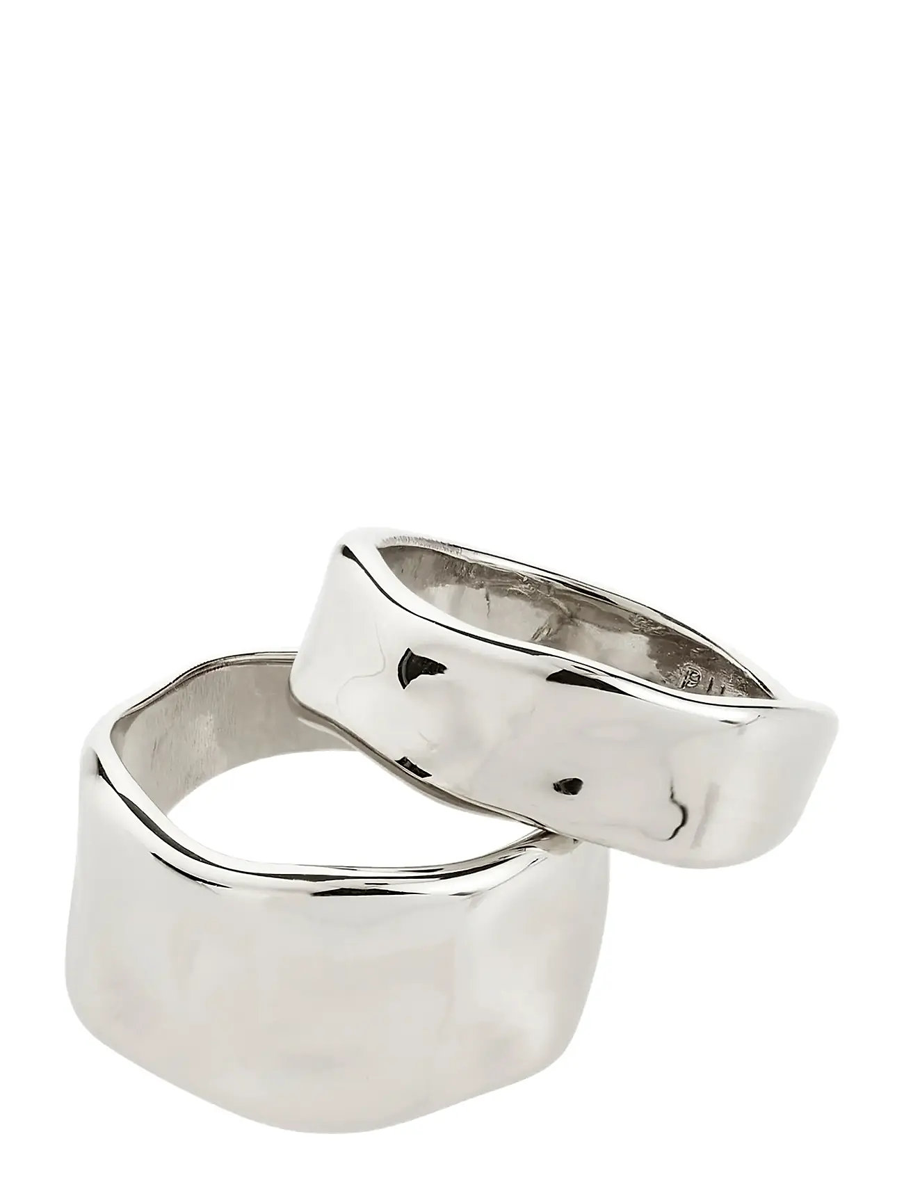 PILGRIM Ember Rings 2-In-1 Set, Silber-Plated Silber - One Size - Damen