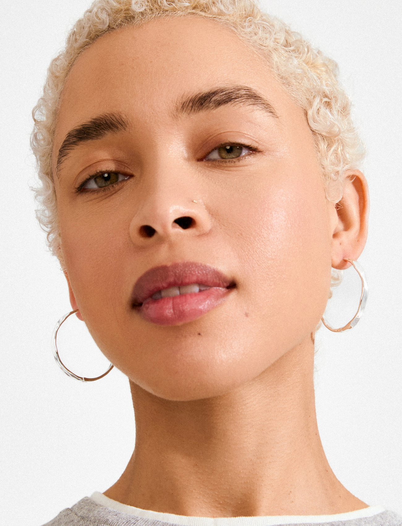 Pilgrim Ember Hoop Earrings Silver-Plated, One Size, Silver, Øreringe > Creoler, Dame