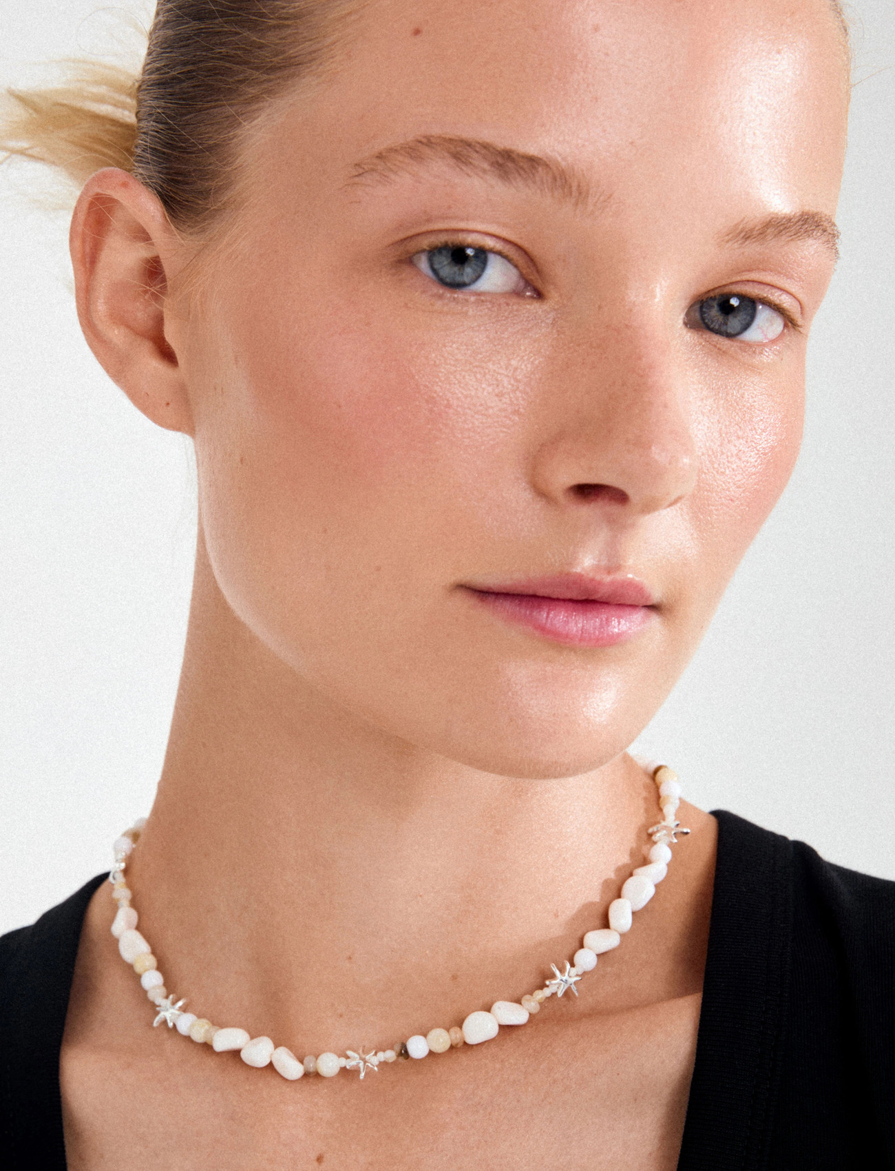 Pilgrim Prism Necklace White/Gold-Plated, One Size, Gold, Halskæder > Statement-Halskæder, Dame