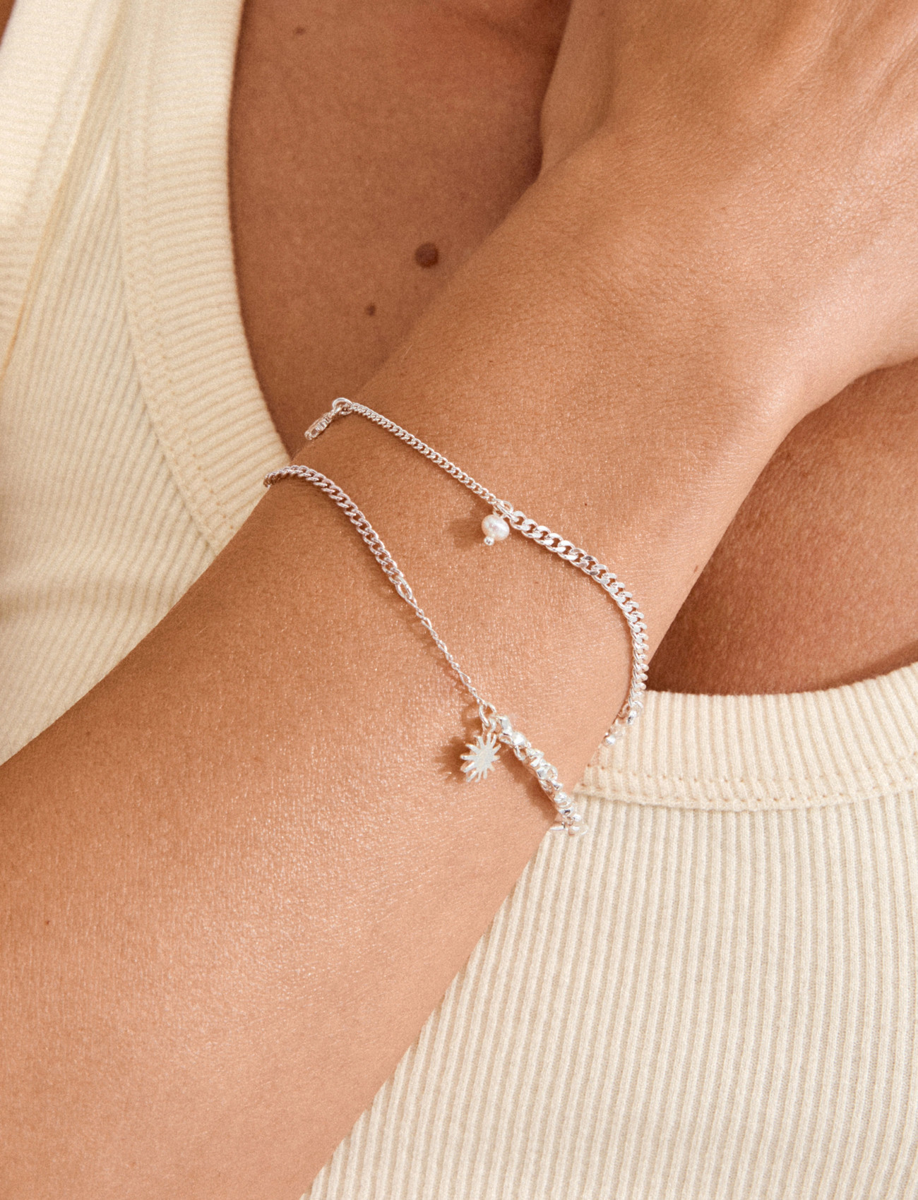 Pilgrim Prism Bracelet Silver-Plated, One Size, Silver, Armbånd > Kædearmbånd, Dame