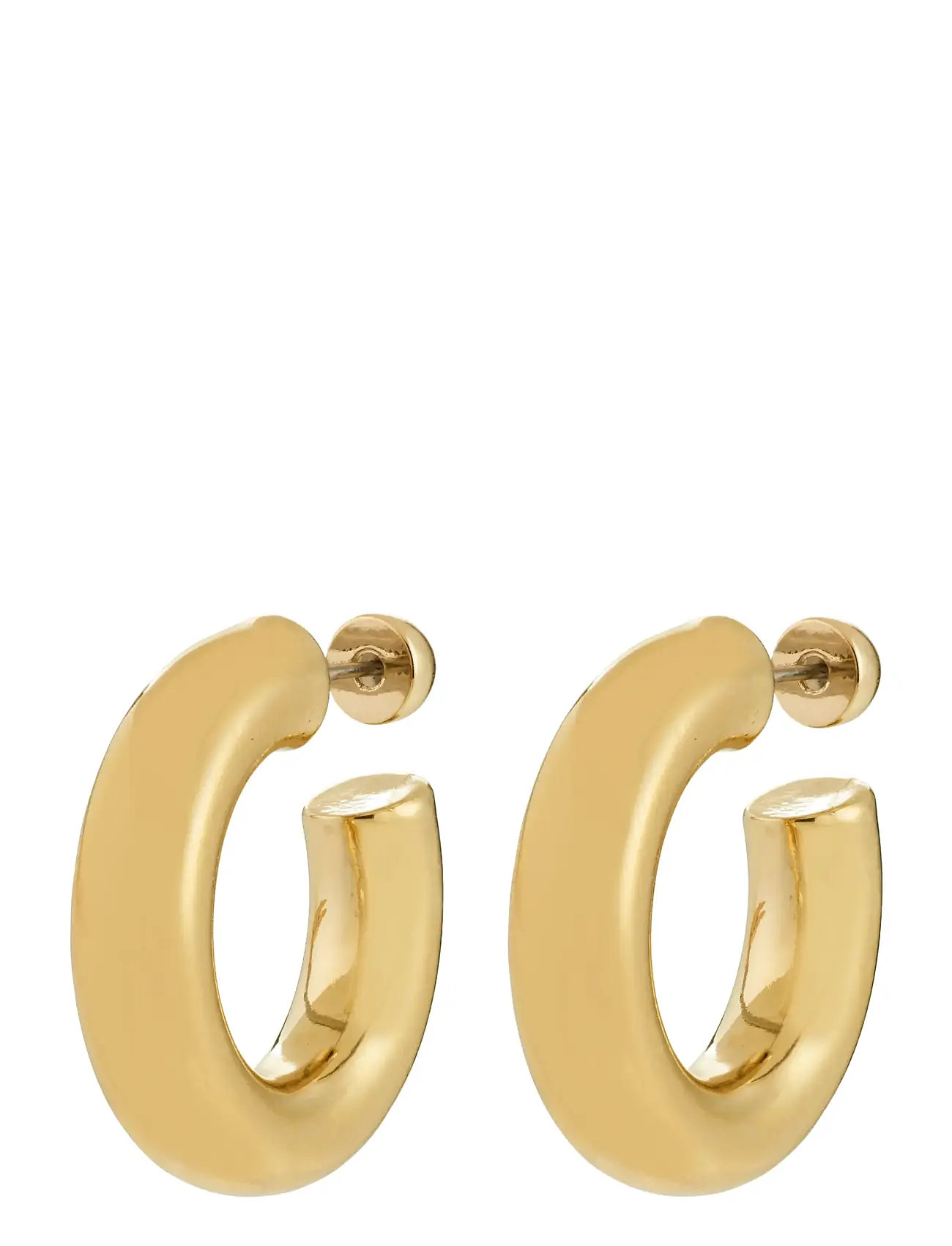 PILGRIM Phase Large Hoops Gold-Plated Gold - One Size - Damen