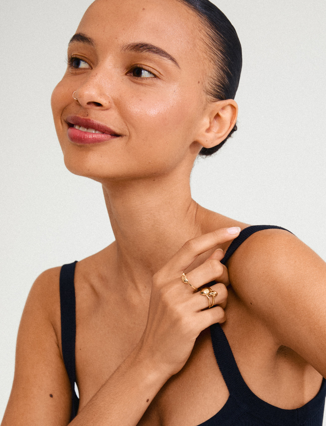 Pilgrim Breeze Rings 3-In-1 Set Gold-Plated, One Size, Gold, Smykker > Ringe, Dame